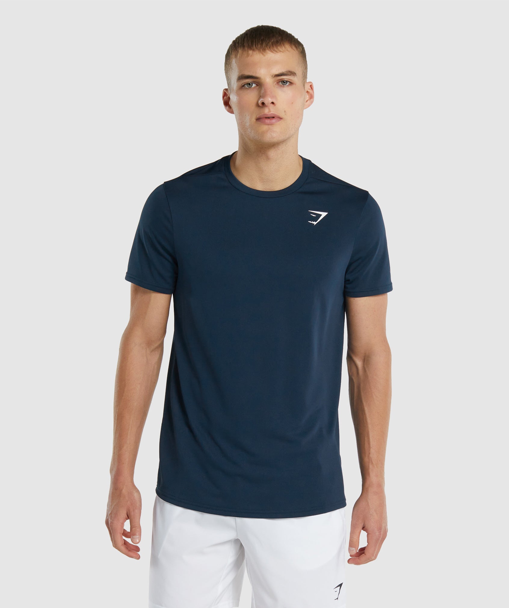 Navy Men's Gymshark Arrival Regular Fit T Shirts | XJBQIY-519