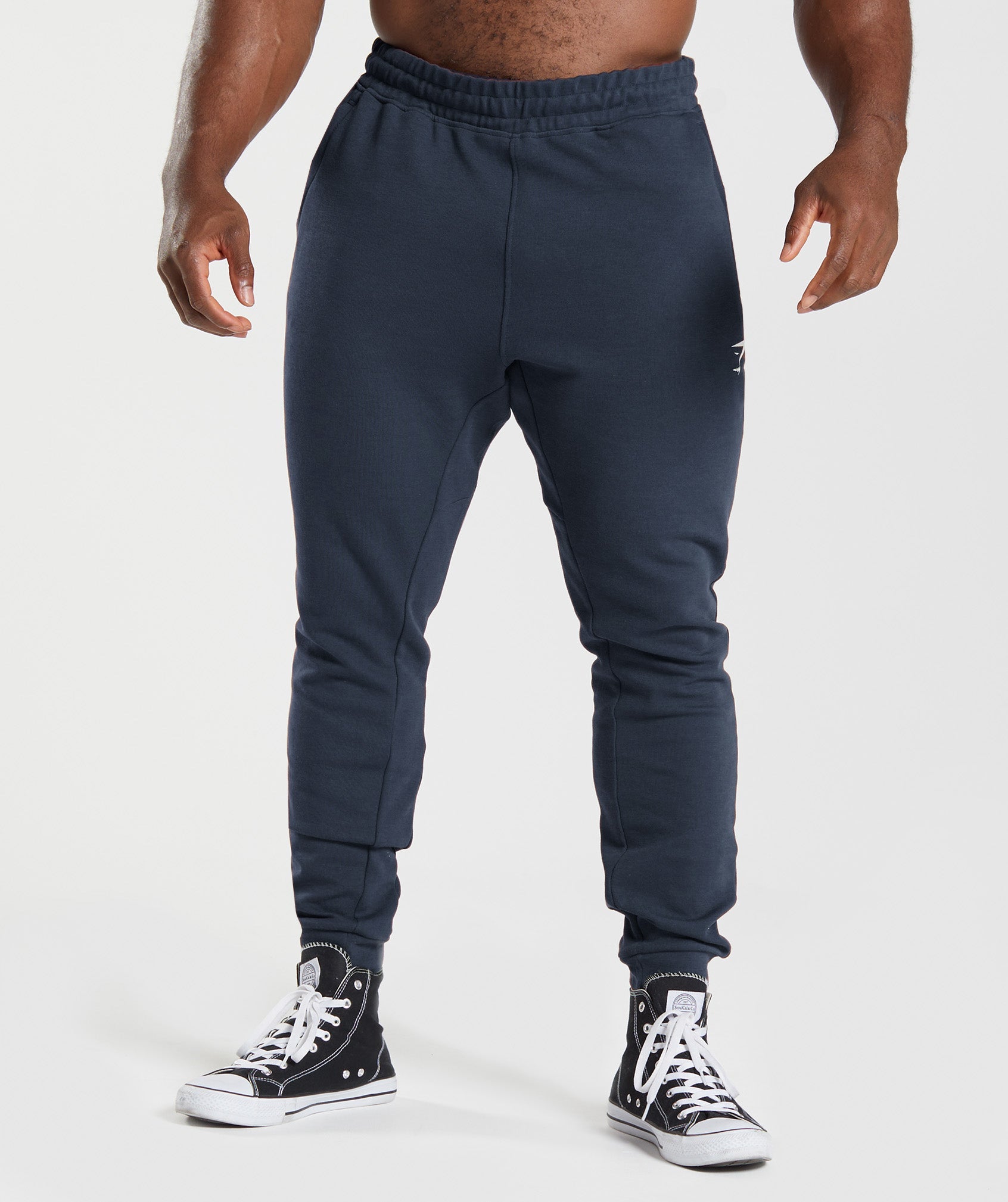 Navy Men's Gymshark React Jogger | WLTQFX-821