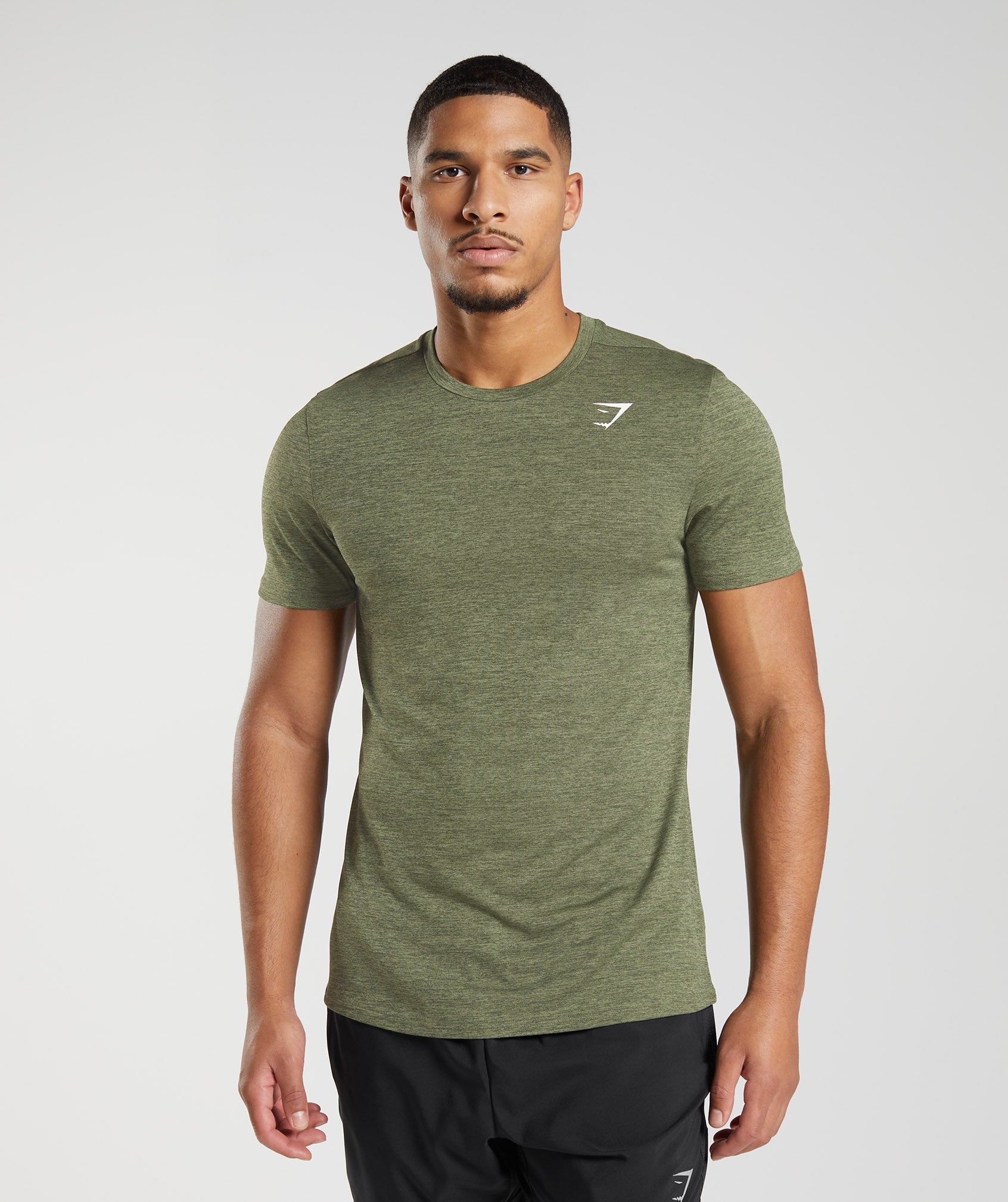 Olive Men's Gymshark Arrival Marl T Shirts | SFLAJQ-461