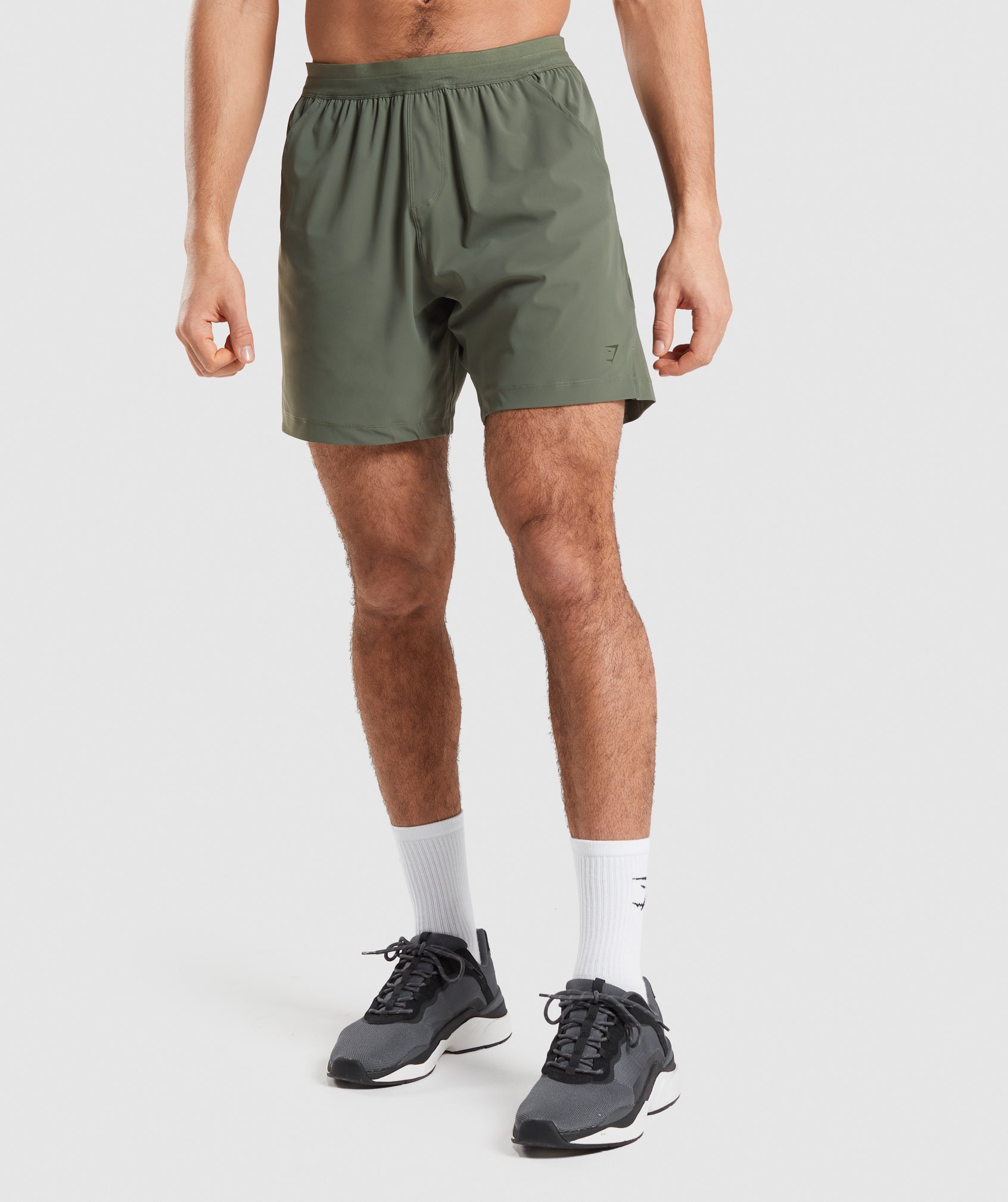 Olive Men's Gymshark Studio Shorts | MWQKLH-751