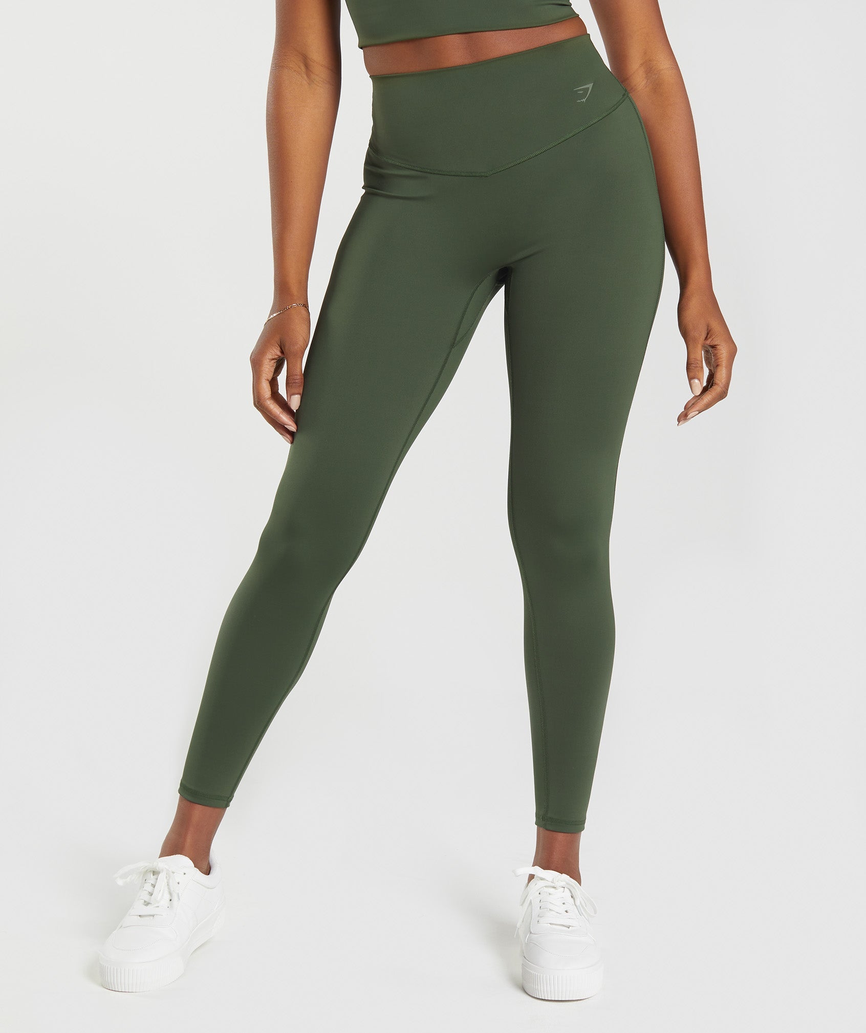 Olive Women's Gymshark Elevate Leggings | KQJUAF-538