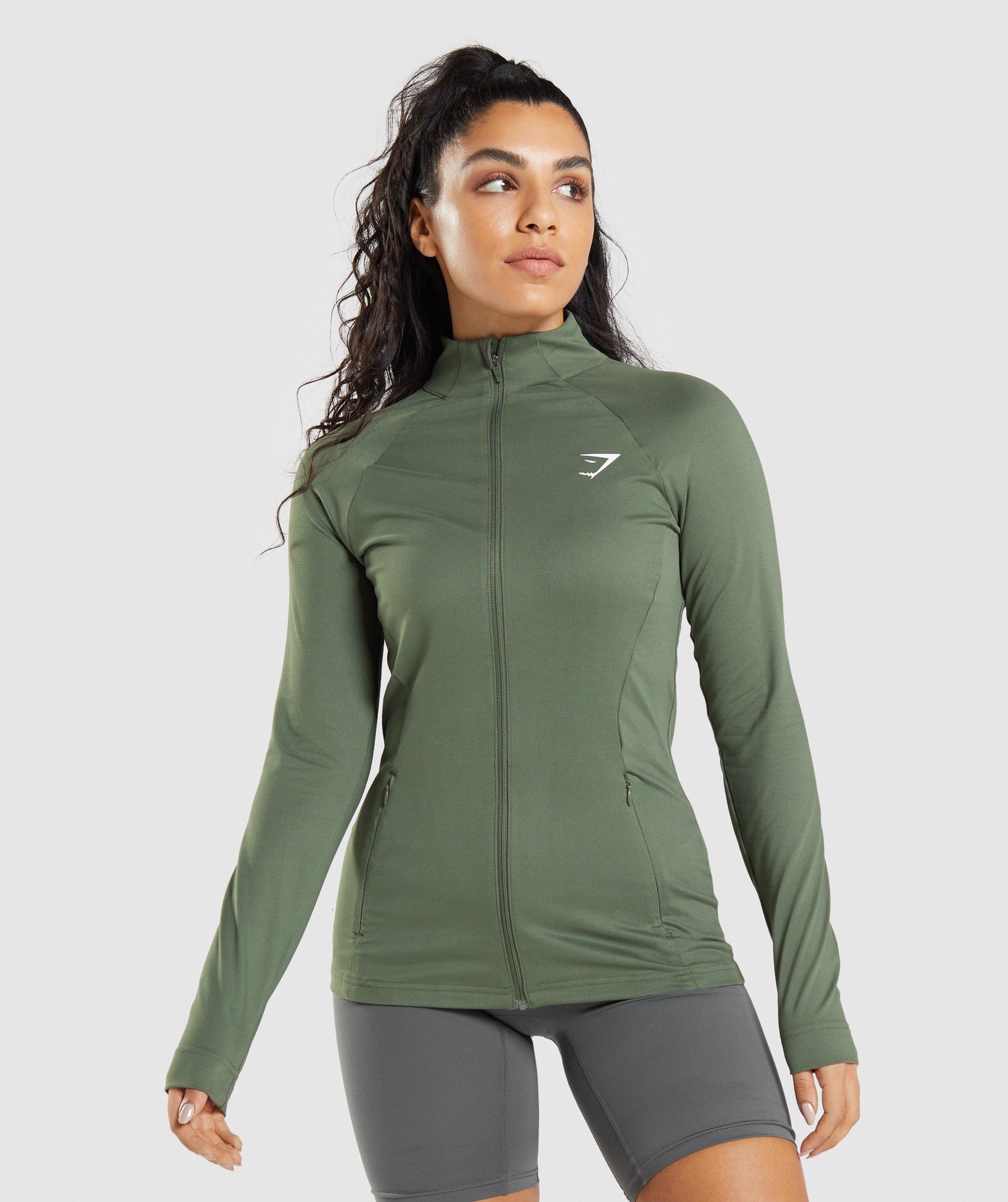 Olive Women's Gymshark Training Jackets | PGIRWM-845