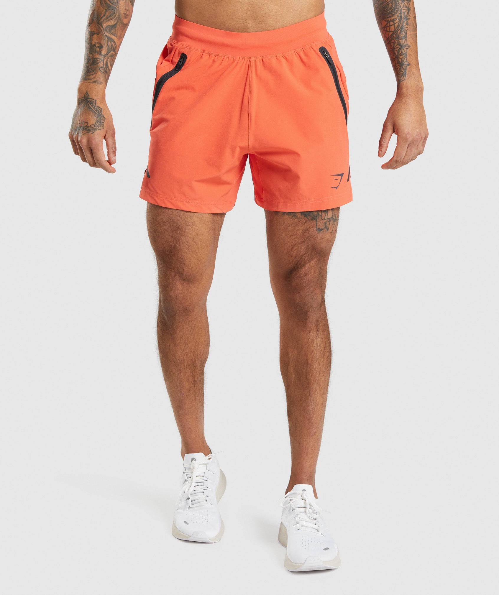 Orange Men's Gymshark Apex 5" Perform Shorts | QXUITR-321