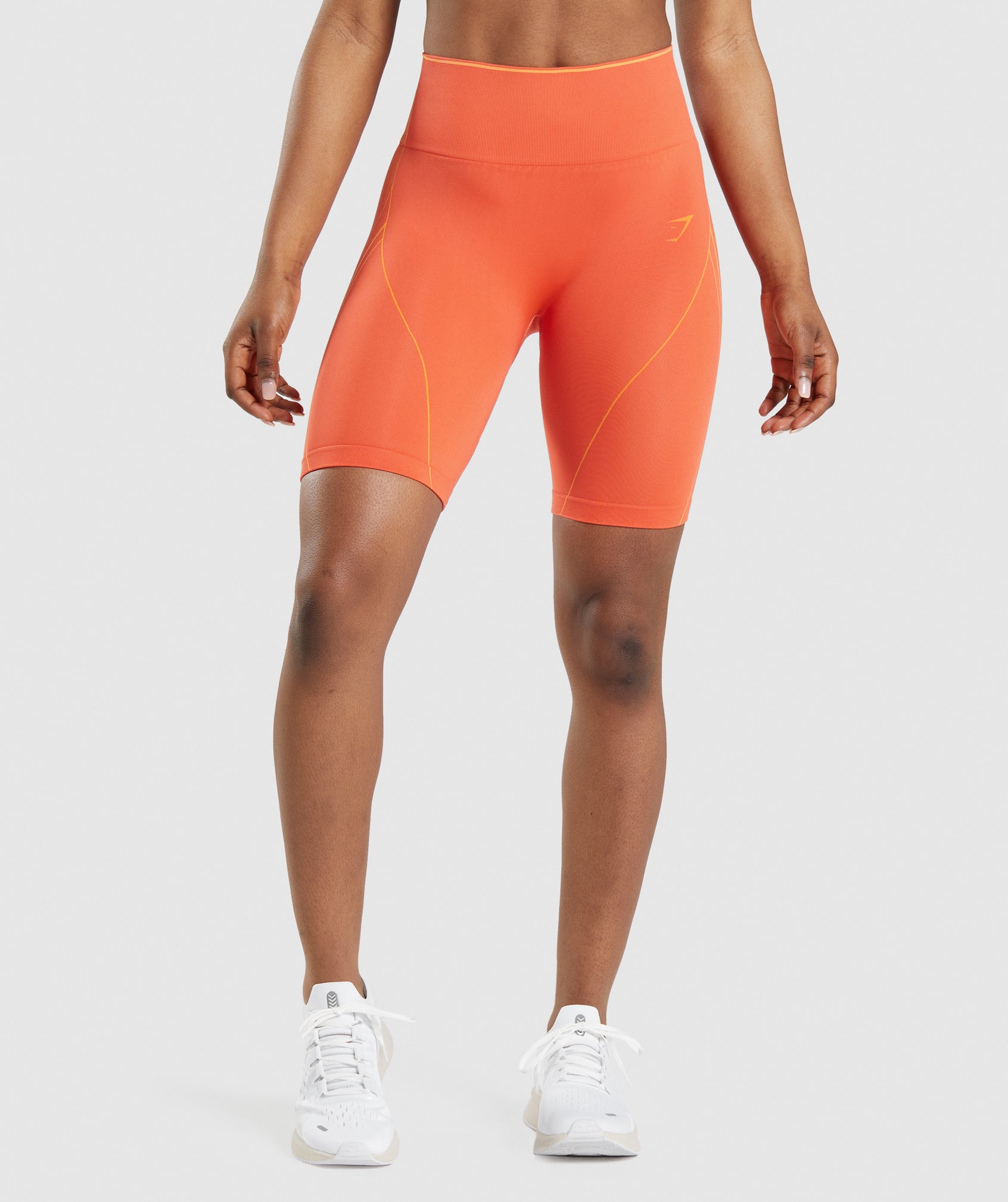 Orange Women's Gymshark Apex Seamless High Rise Shorts | FWGZMH-691