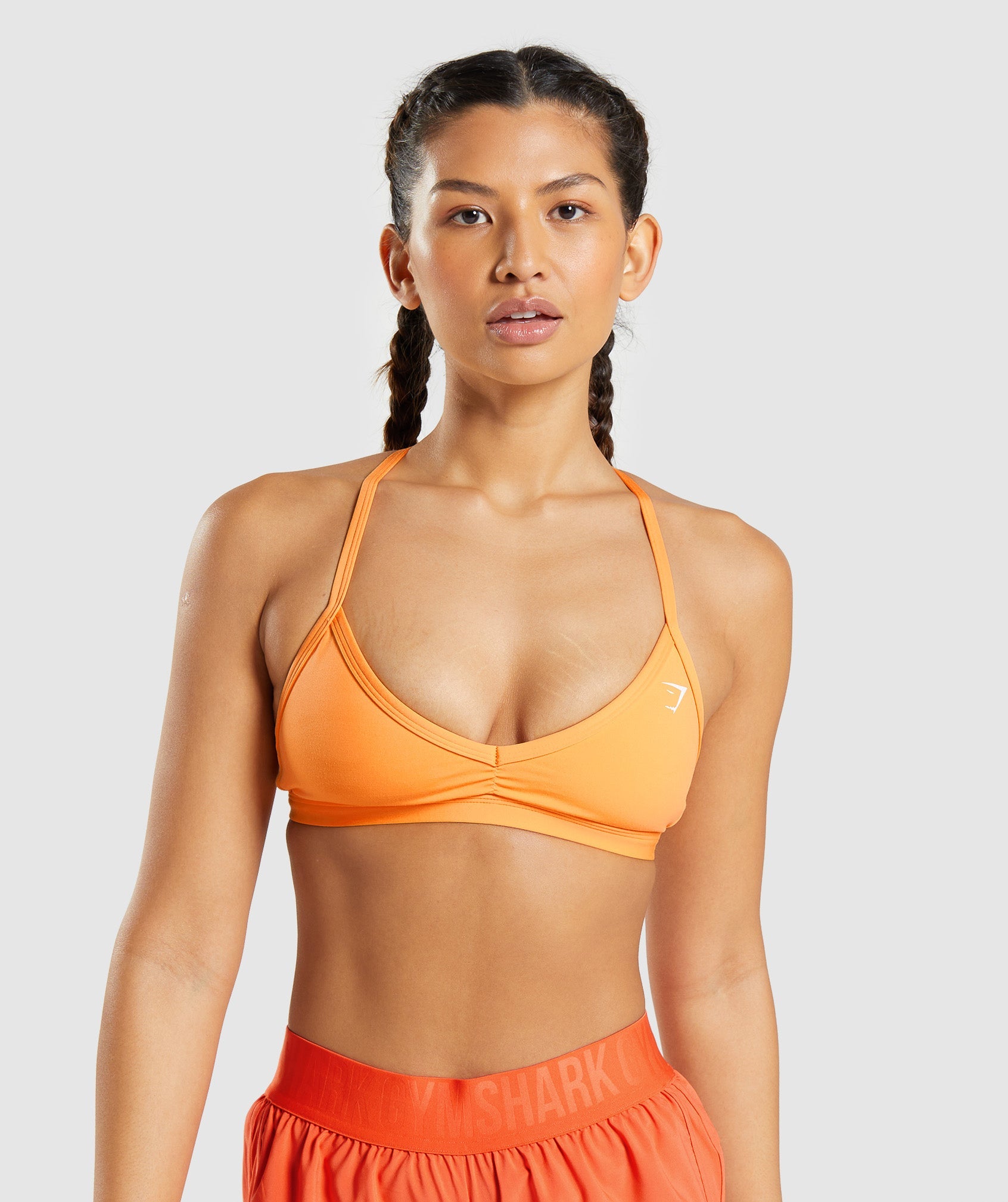 Orange Women's Gymshark Minimal Sports Bra | BAHTEY-056