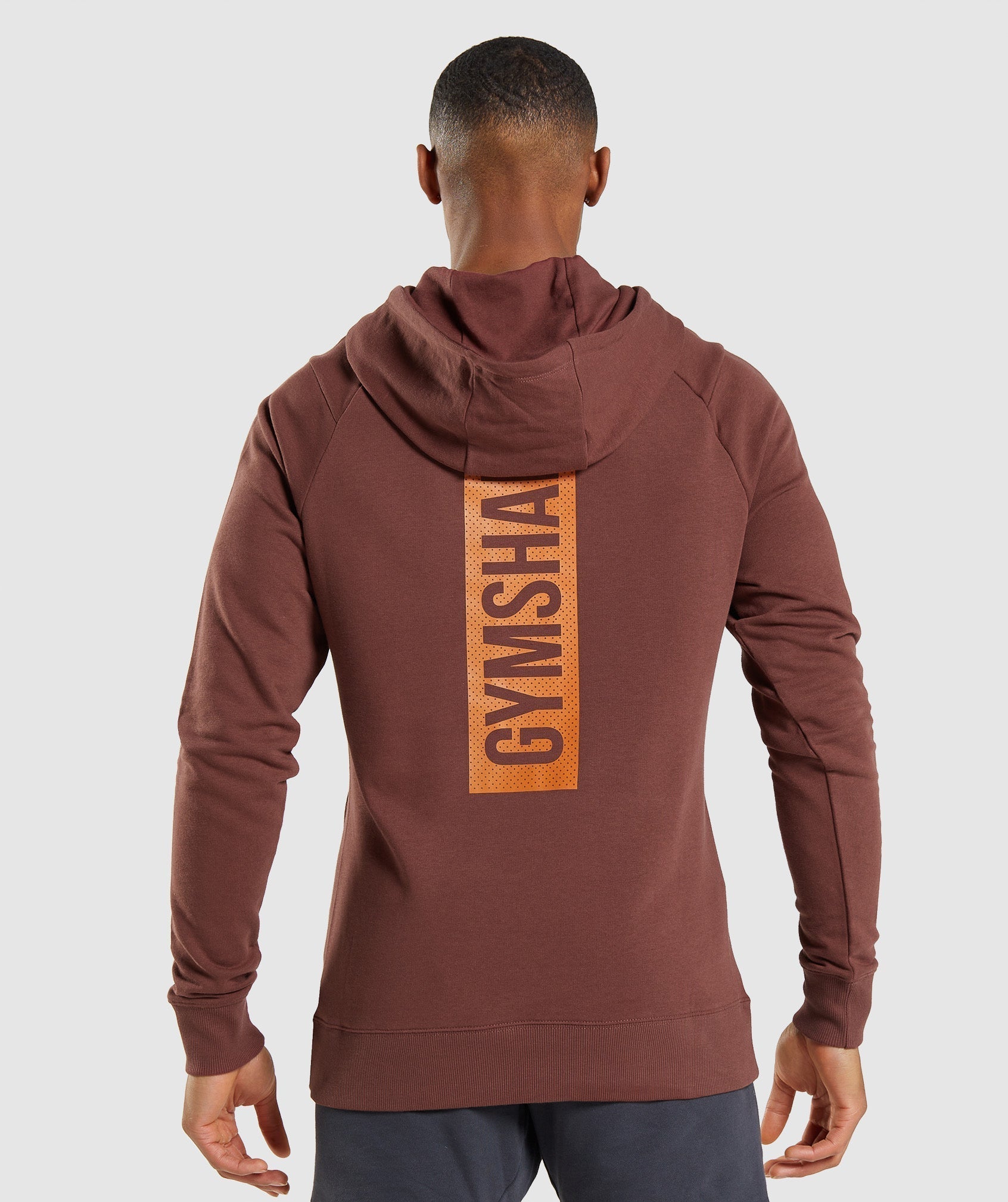 Pink Brown Men's Gymshark Bold Hoodie | KFJAHR-920