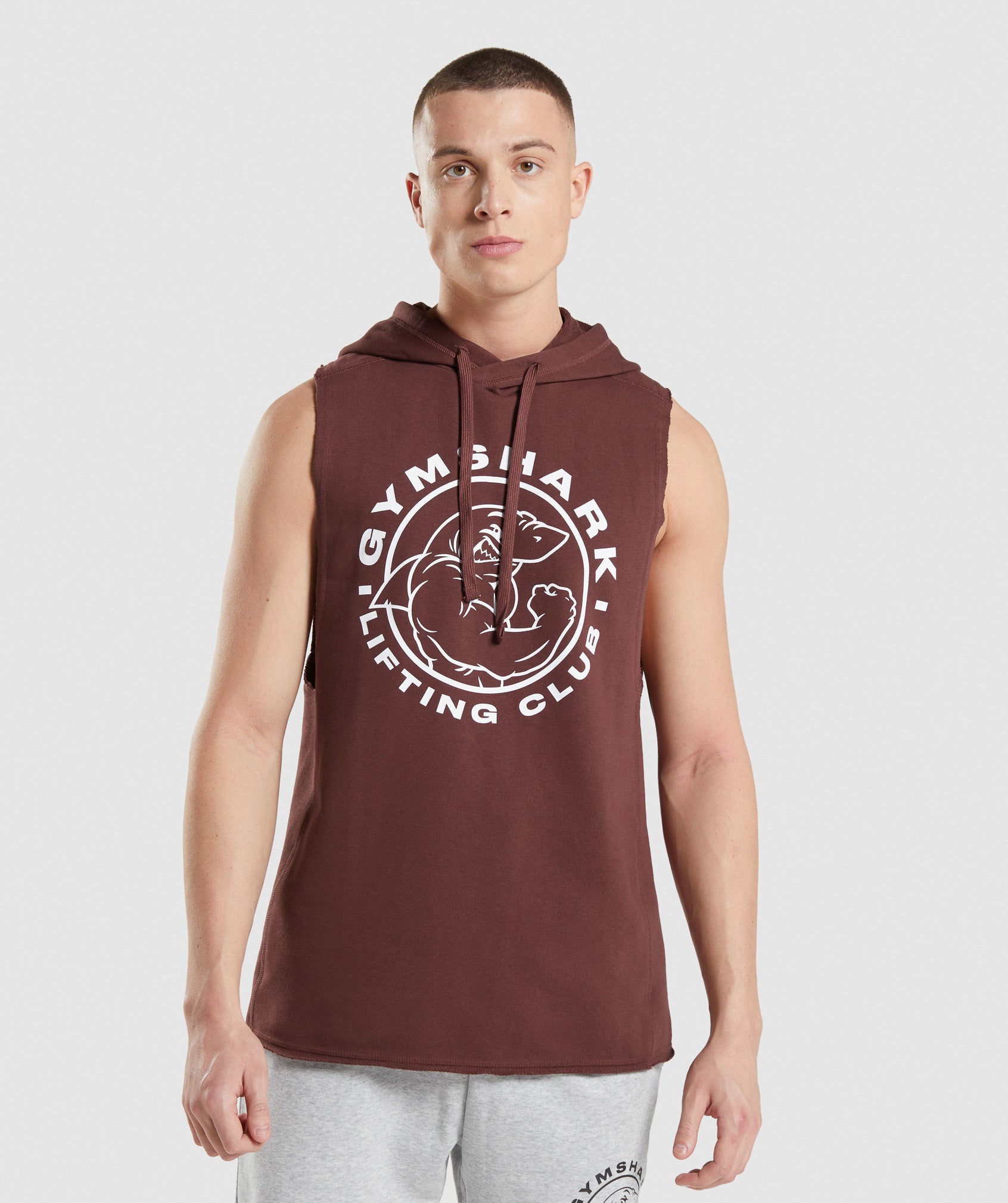 Pink Brown Men's Gymshark Legacy Drop Arm Hoodie | PVSJHD-643