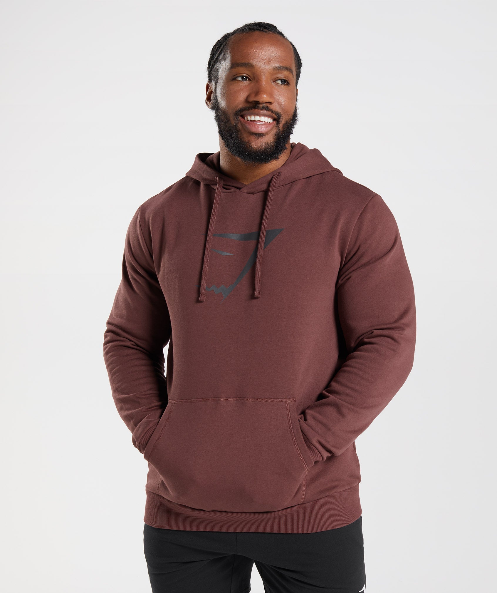 Pink Brown Men's Gymshark Sharkhead Infill Hoodie | LSHMID-813