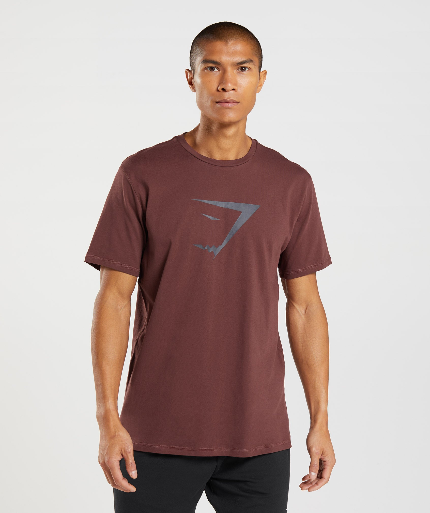 Pink Brown Men's Gymshark Sharkhead Infill T Shirts | UVDJIR-187