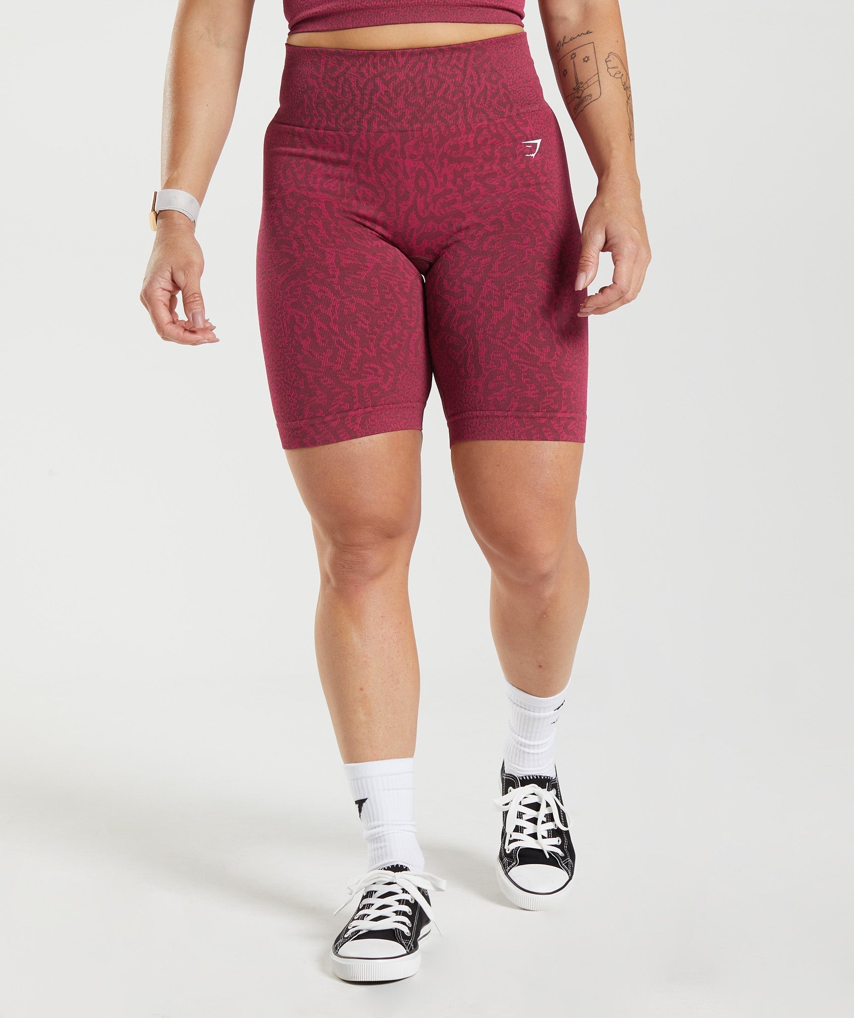 Pink Brown Women's Gymshark Adapt Animal Seamless Cycling Shorts | WMESKC-914