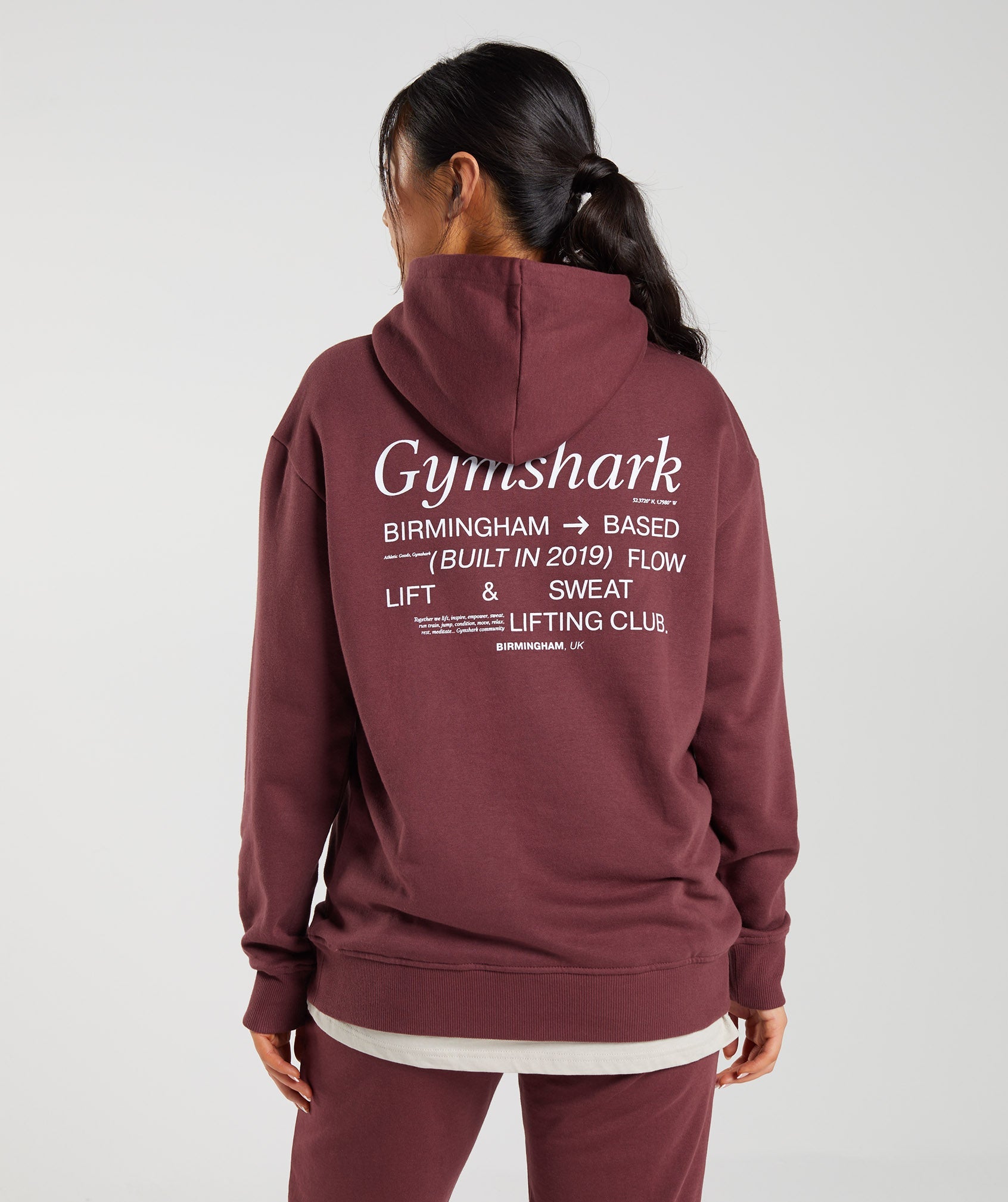 Pink Brown Women's Gymshark Social Club Oversized Hoodie | IRKDTQ-154