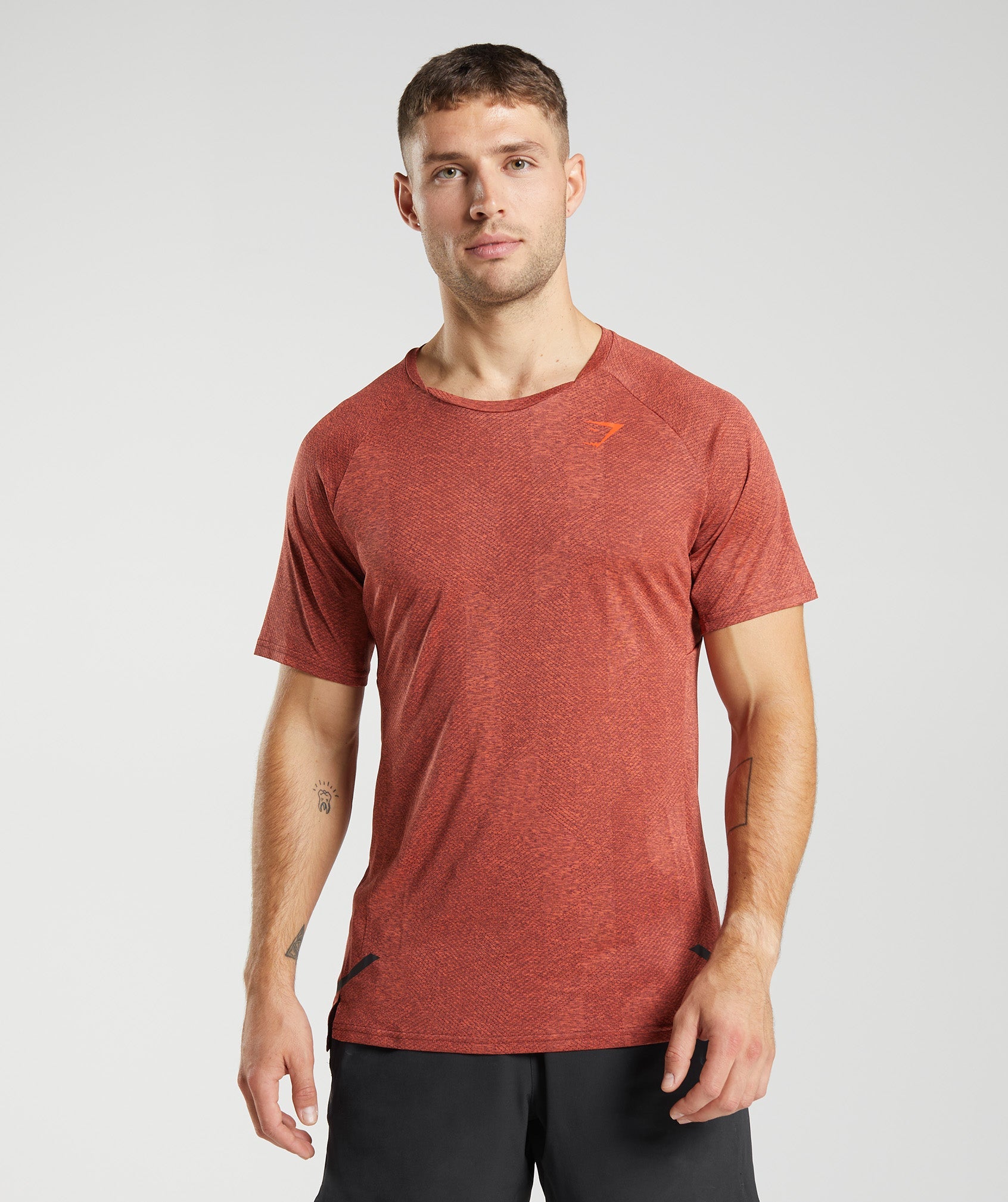 Pink Men's Gymshark Apex T Shirts | DHSVJQ-970