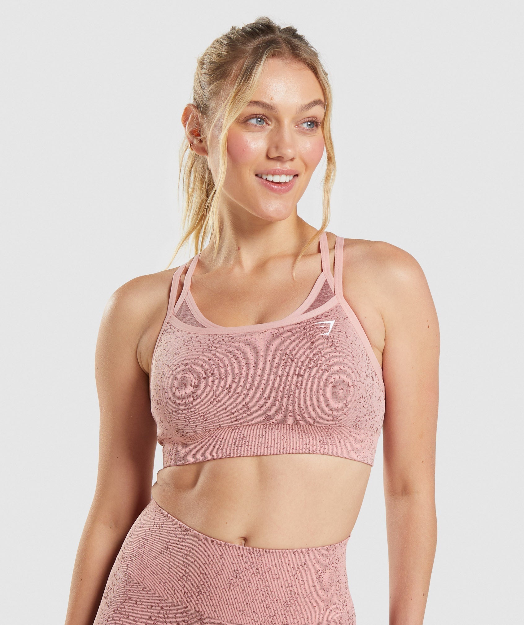 Pink Women's Gymshark Adapt Fleck Seamless Sports Bra | KCMWQI-567