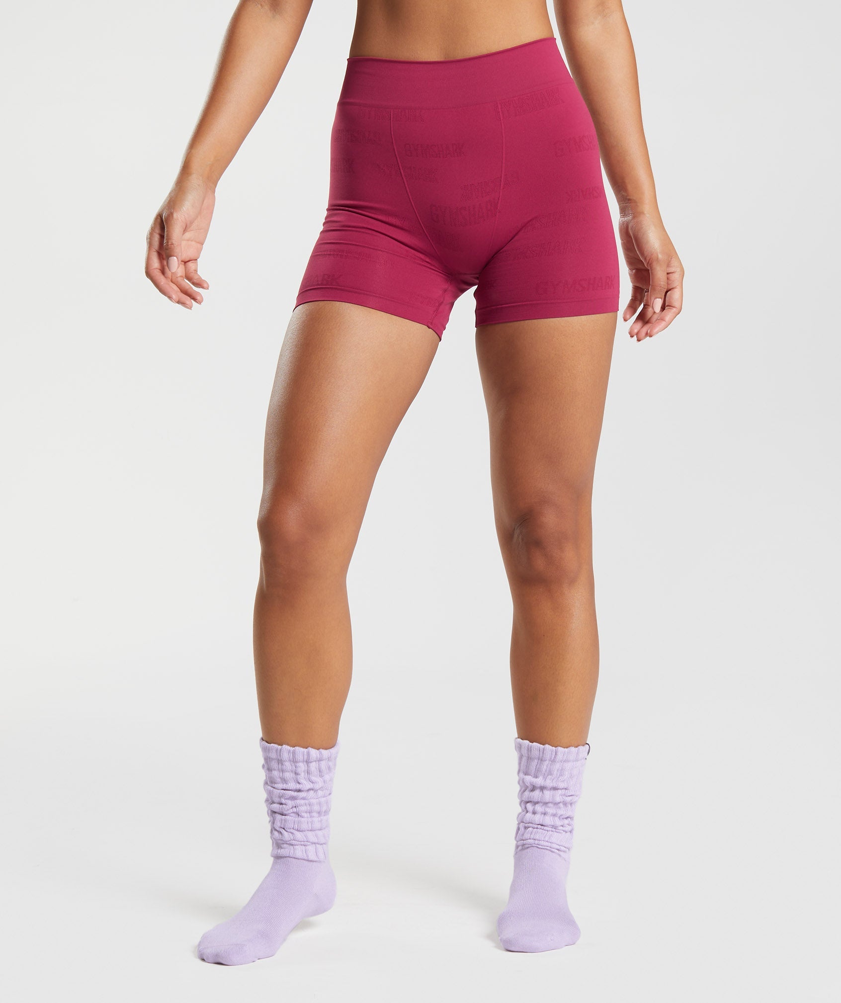 Pink Women's Gymshark Seamless Jacquard Boxers Underwear | JSVNPK-274