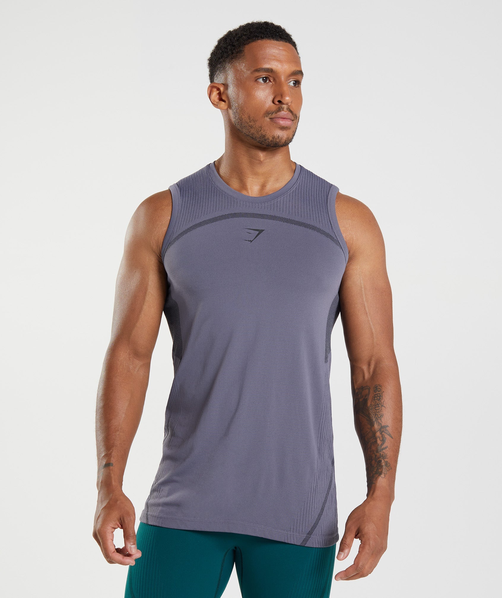 Purple Men's Gymshark 315 Seamless Tanks | UFRLXI-734