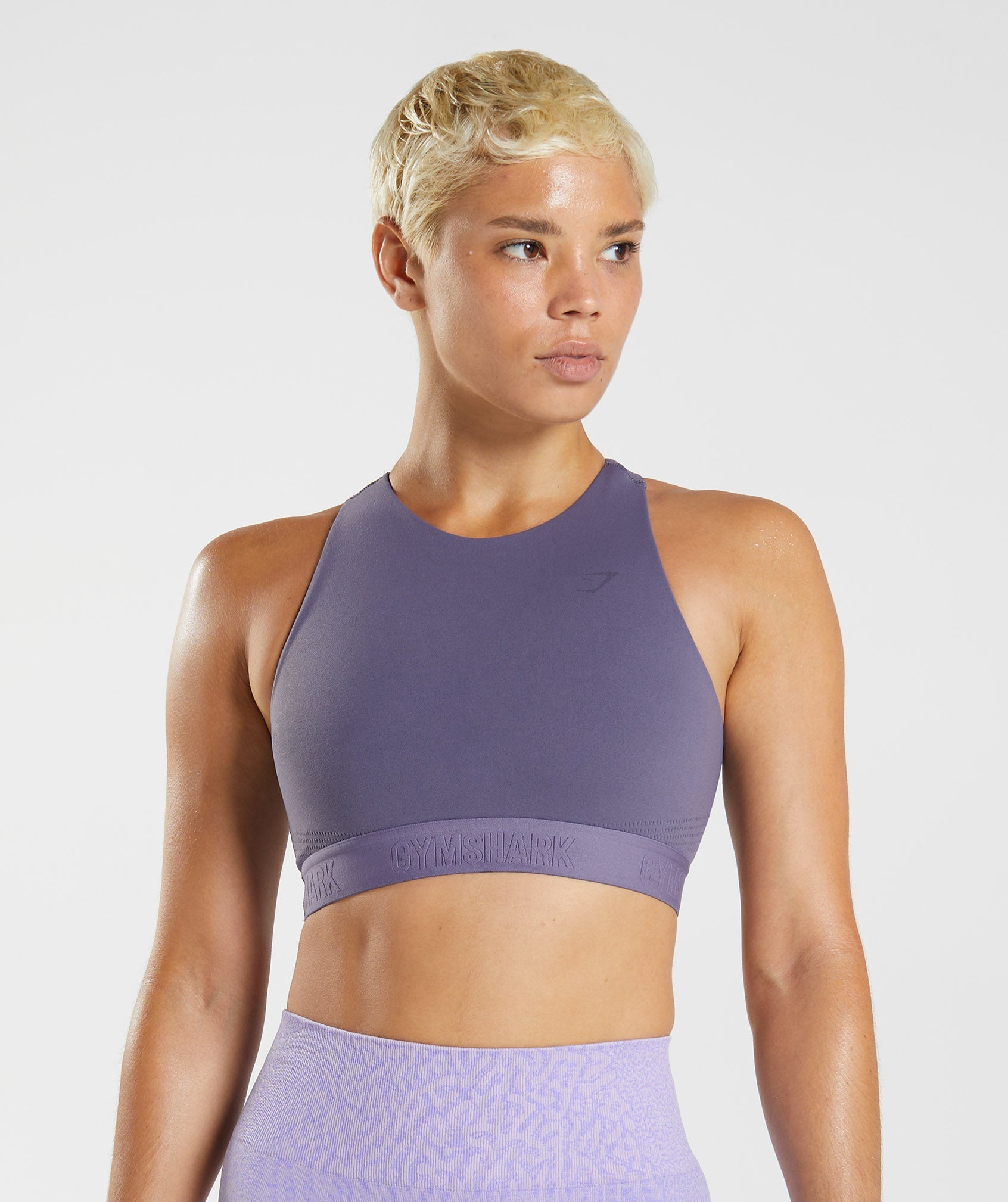 Purple Women's Gymshark 315 Performance High Neck Sports Bra | FVPWIB-250