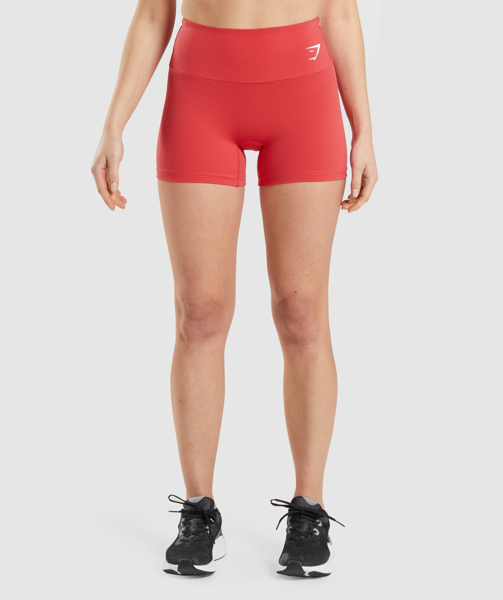 Red Women's Gymshark Training Shorts | THXUAD-425