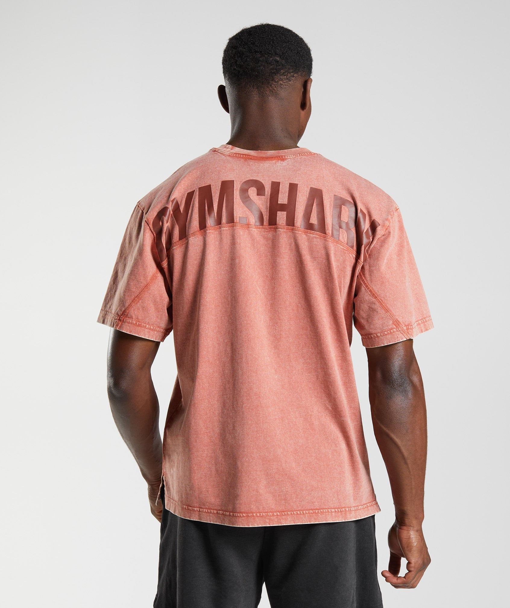 Rose Men's Gymshark Power Washed T Shirts | DLJFAY-027