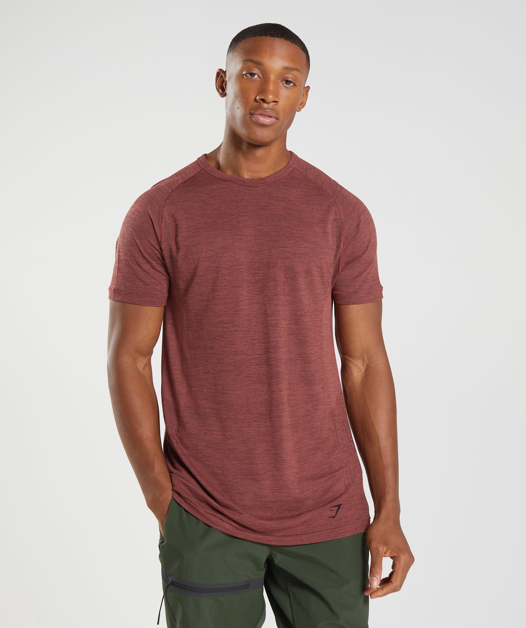 Rose Men's Gymshark Retake Seamless T Shirts | UEKNVP-602