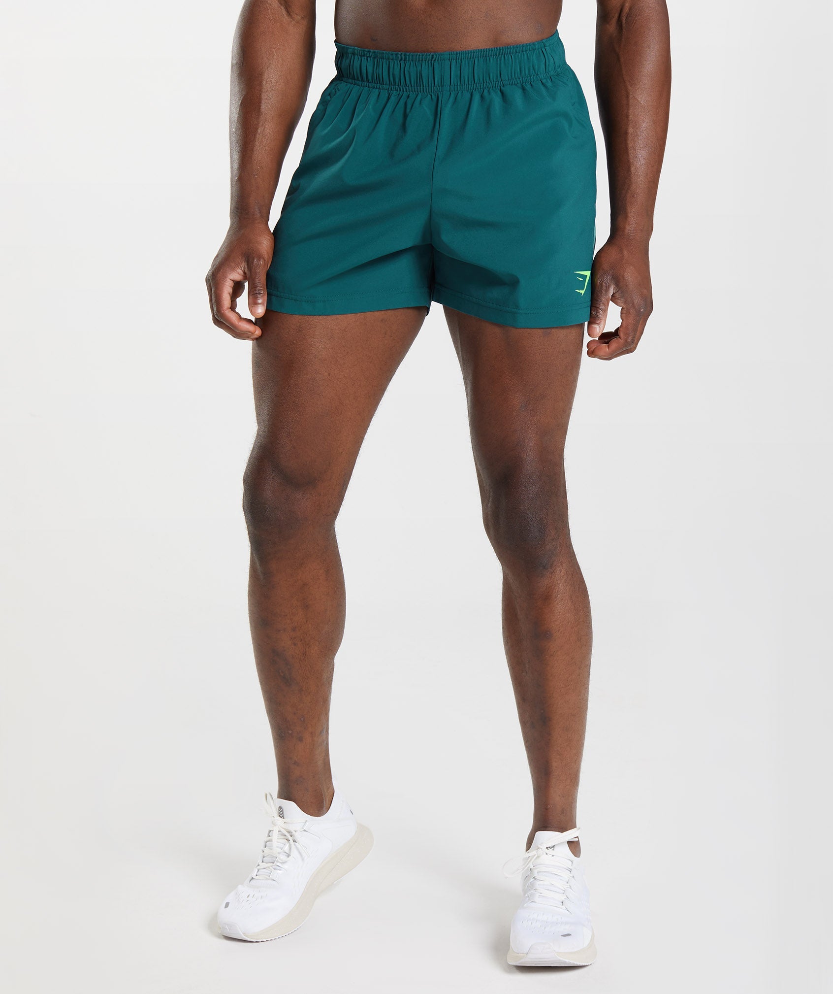 Turquoise Men's Gymshark Sport 5" Shorts | ZJSPWH-972