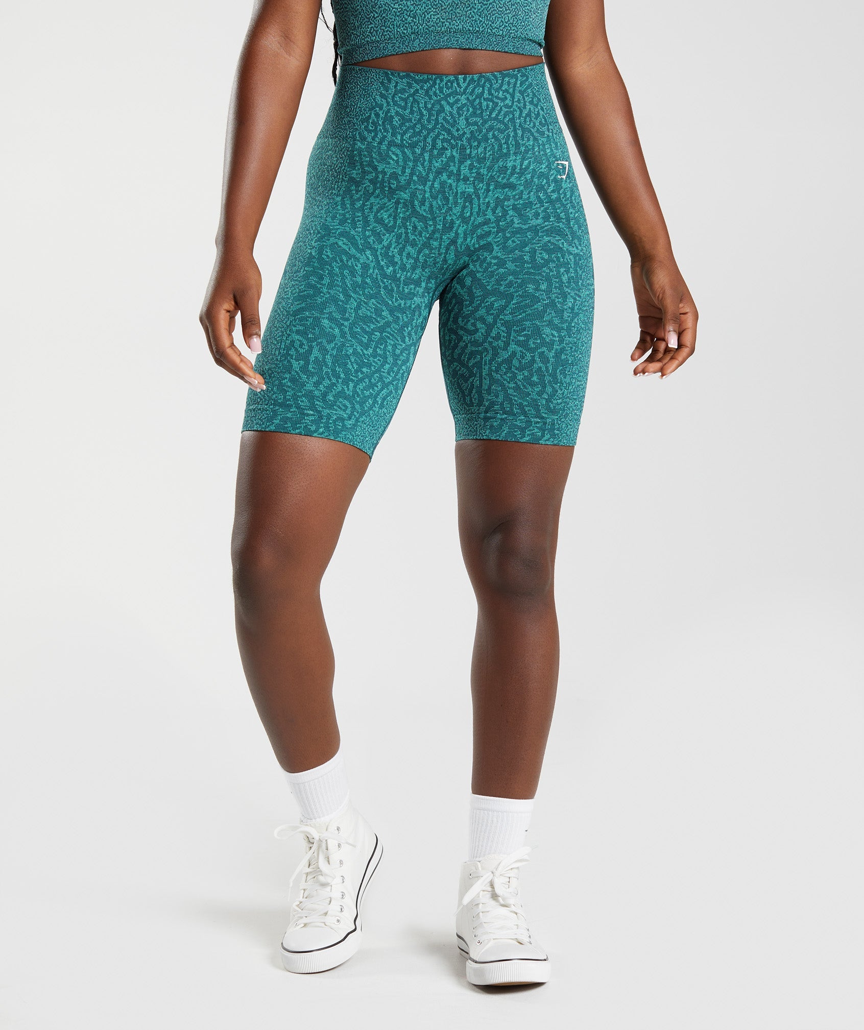 Turquoise Women's Gymshark Adapt Animal Seamless Cycling Shorts | BTROLN-307