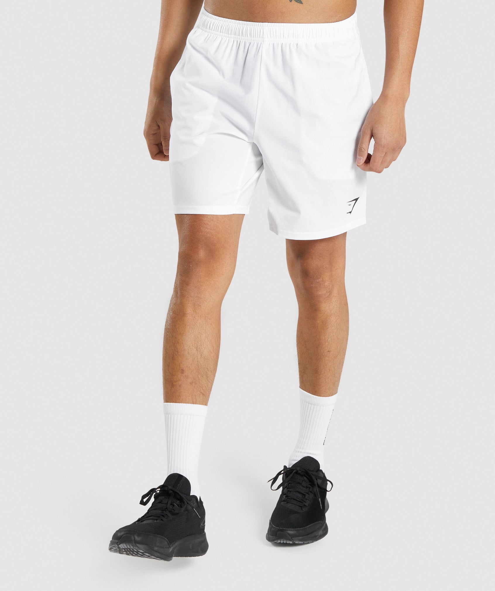 White Men's Gymshark Arrival 7" Shorts | LBRHYJ-407