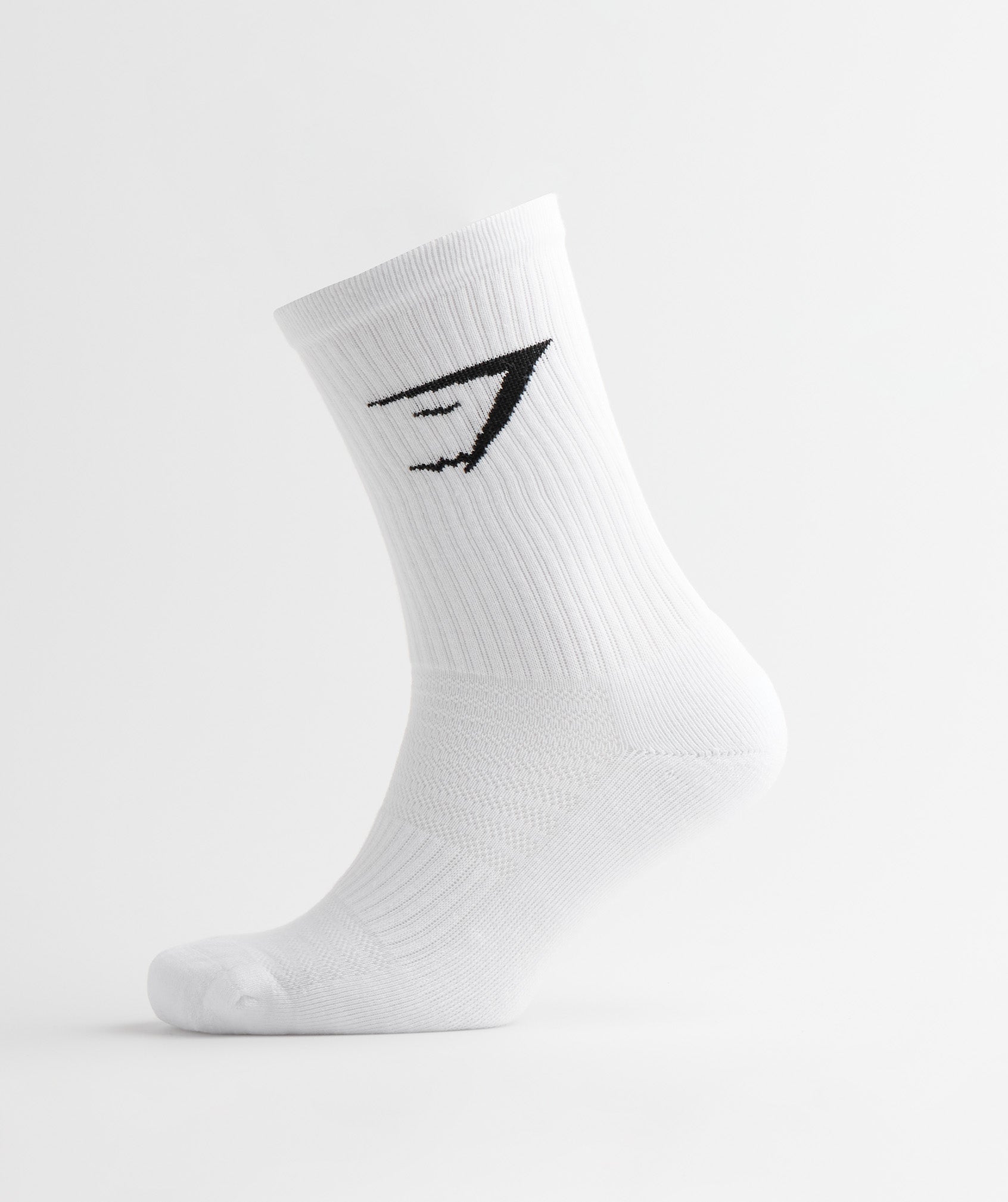 White Women's Gymshark Crew 3pk Socks | FCKBYP-297