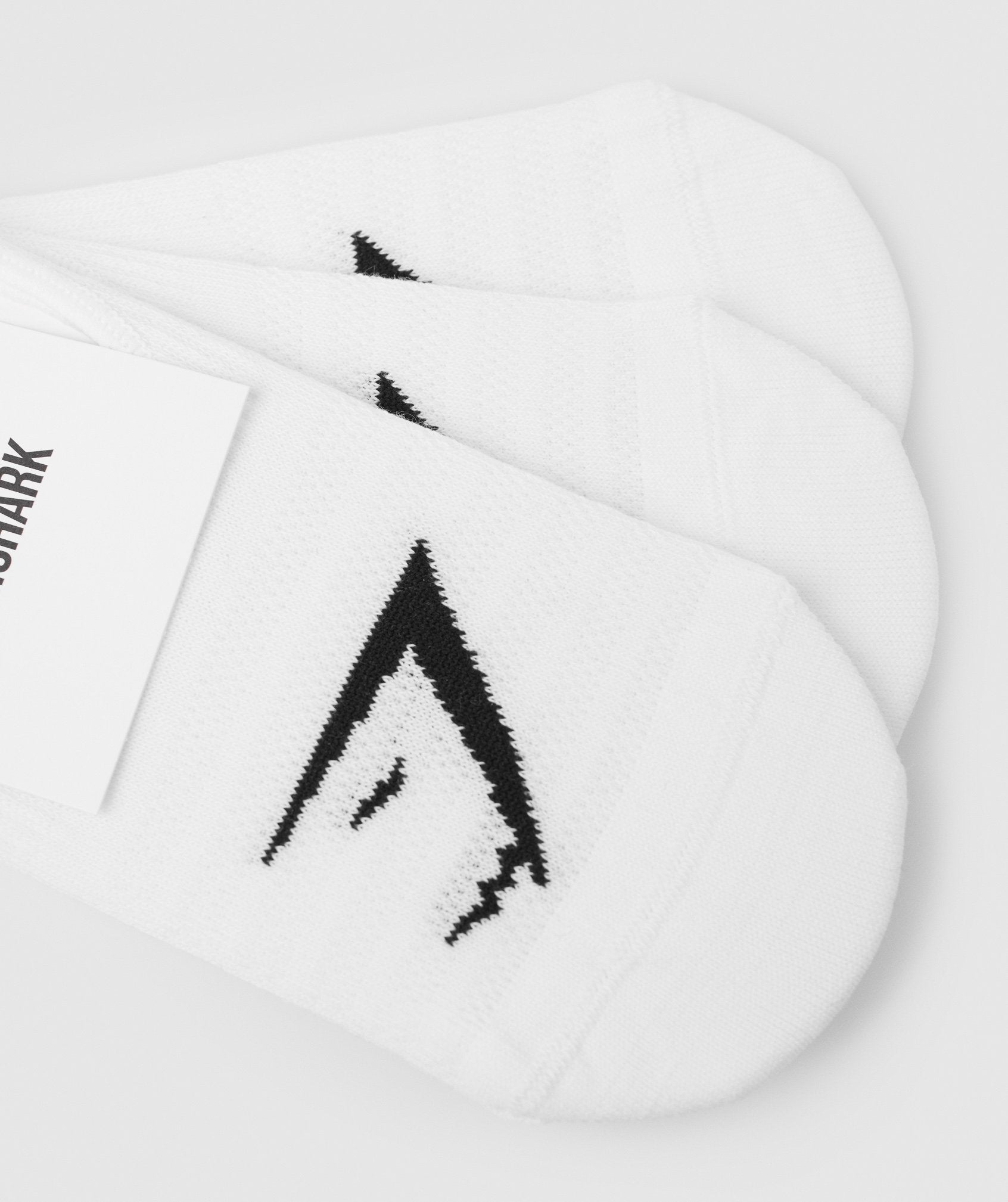 White Women's Gymshark No Show 3pk Socks | MYBQHP-687