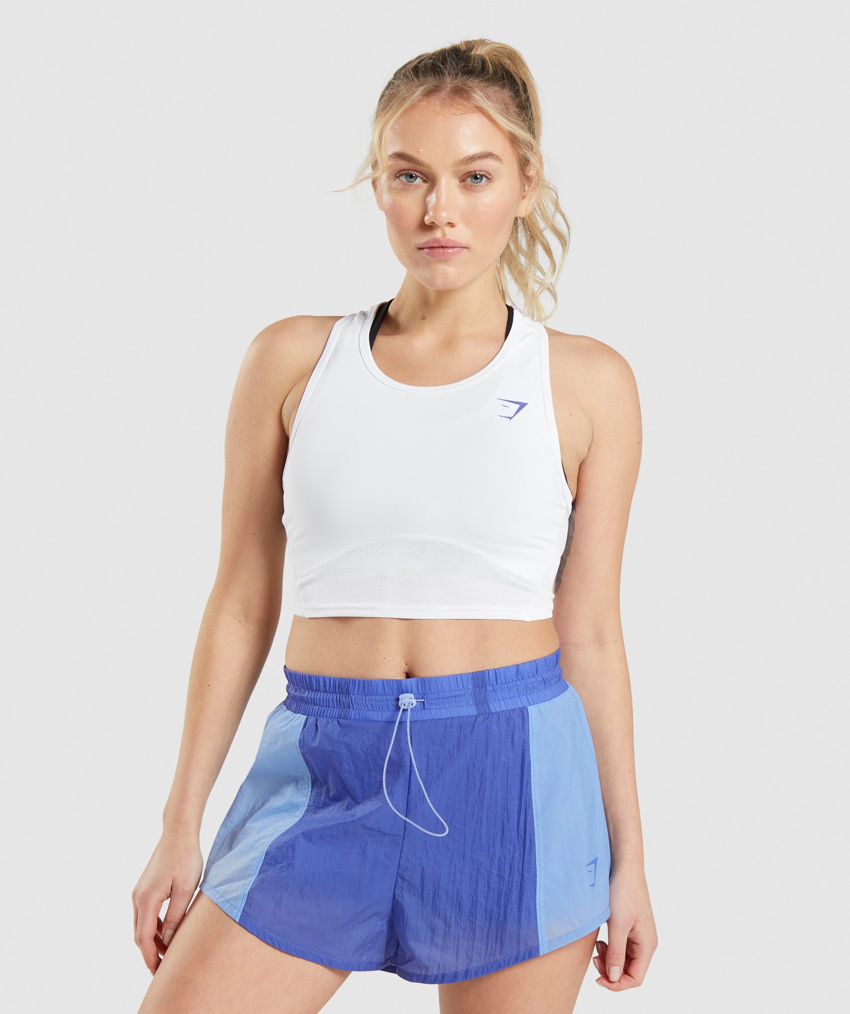 White Women's Gymshark Pulse Crop Tanks | GIBSKF-638