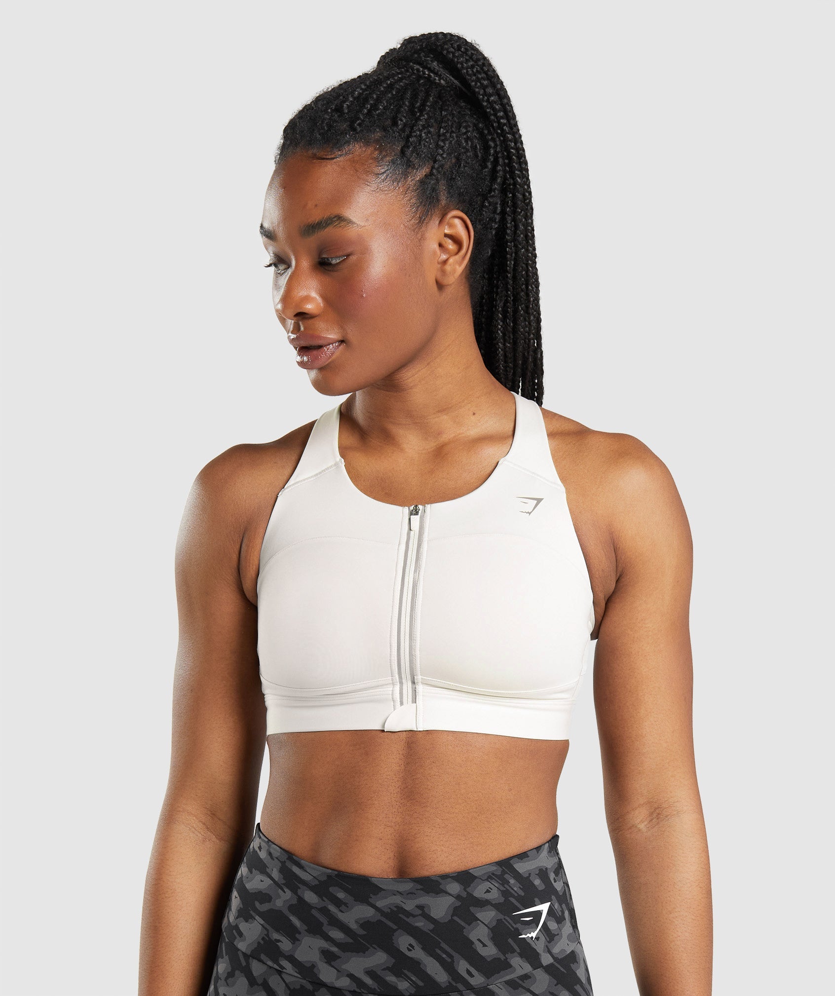 White Women's Gymshark Speed Sports Bra | KOXQYA-235