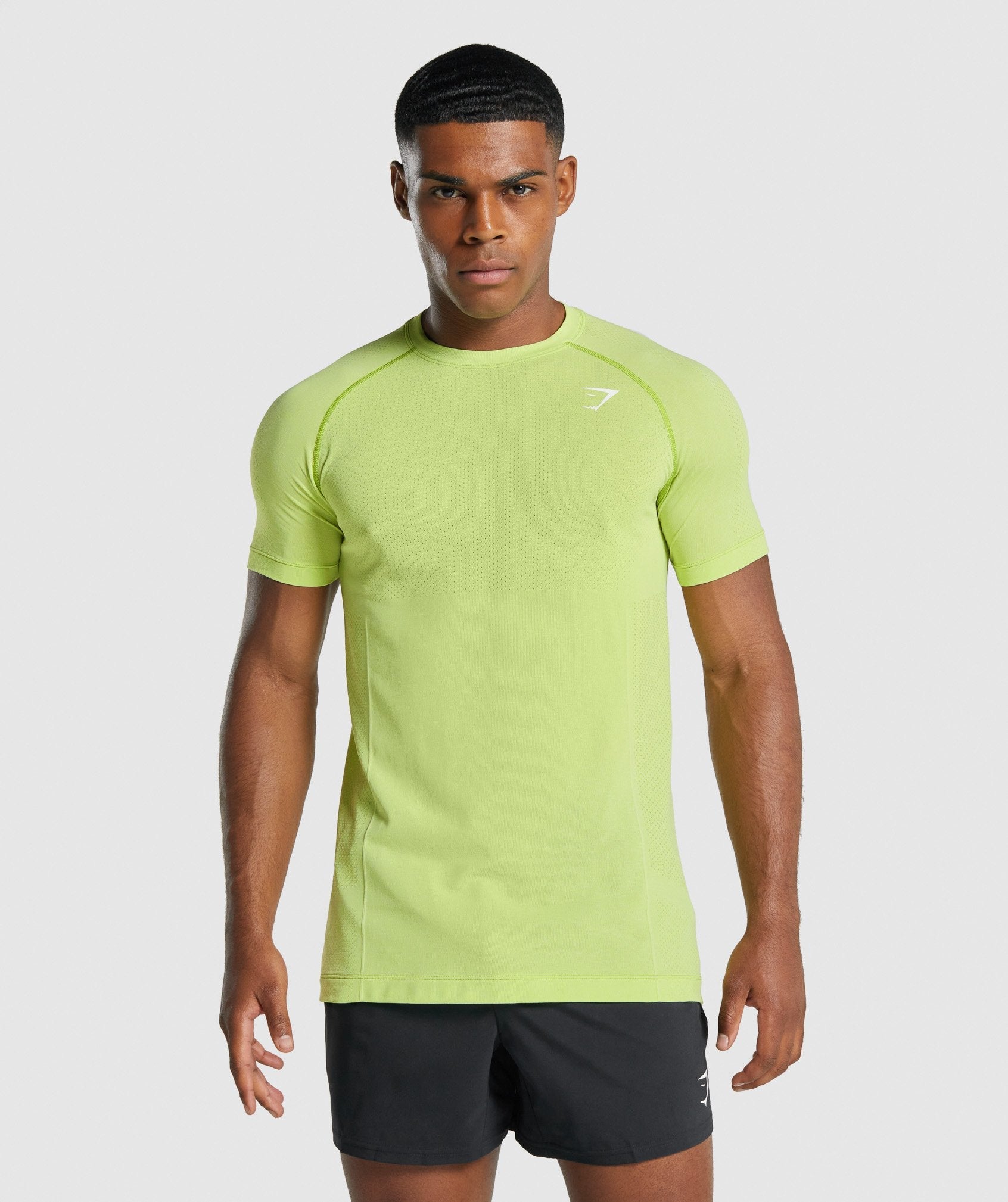 Yellow Men's Gymshark Vital Light seamless T Shirts | TCBHKD-294