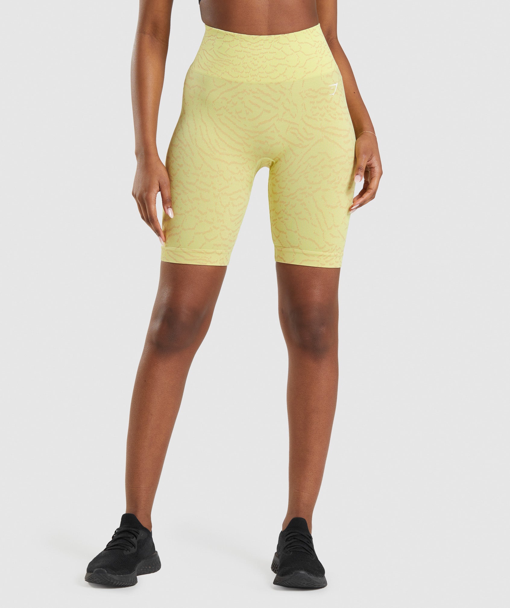 Yellow Women's Gymshark Adapt Animal Seamless Cycling Shorts | LFXMZR-017