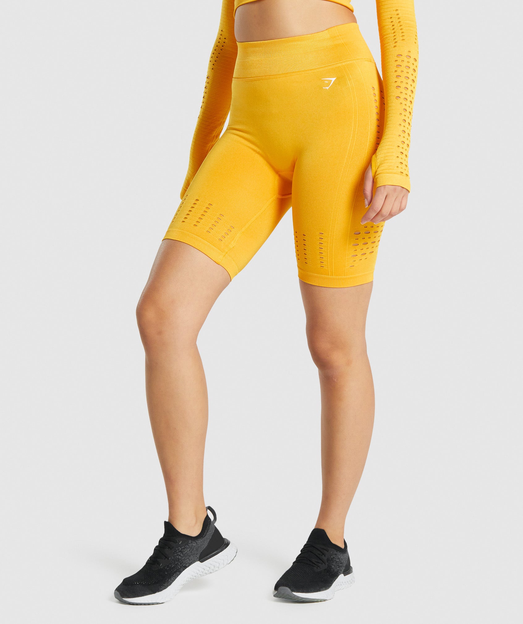 Yellow Women's Gymshark Glow Seamless Shorts | TDLNOX-508