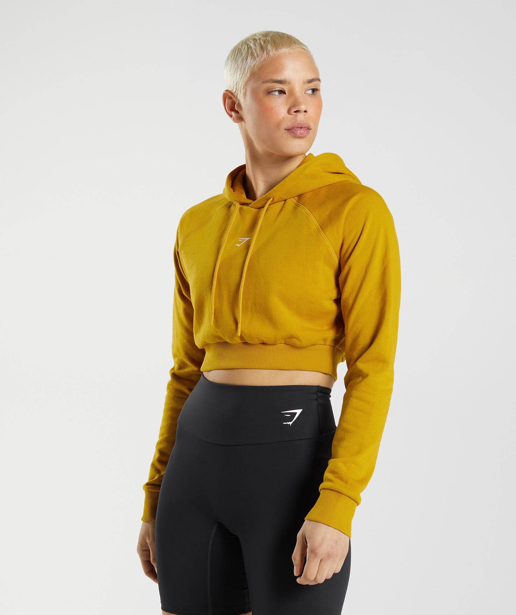 Yellow Women's Gymshark Training Cropped Hoodie | AOLYFS-182