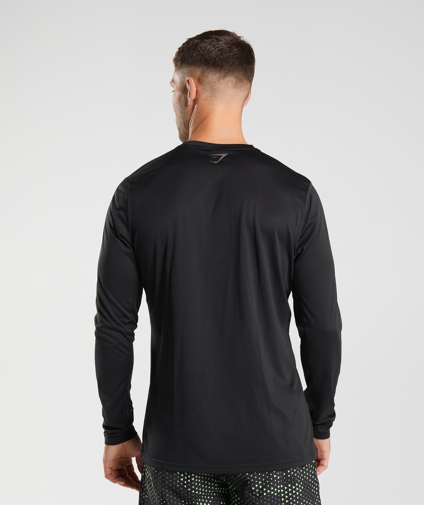 Black / Black Men's Gymshark Sport Long Sleeve T Shirts | BEFGKO-498