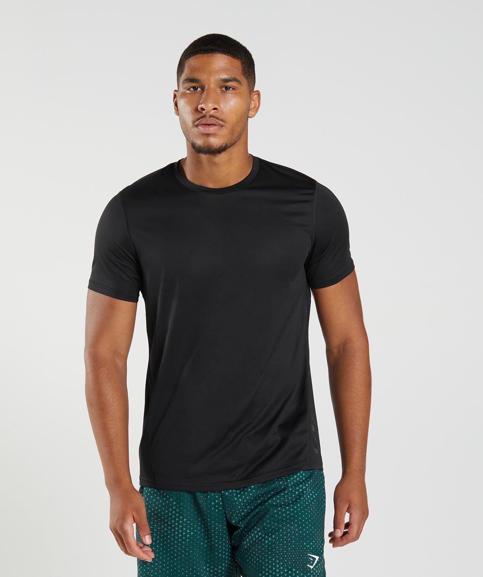 Black / Black Men\'s Gymshark Sport T Shirts | ADTBNW-837