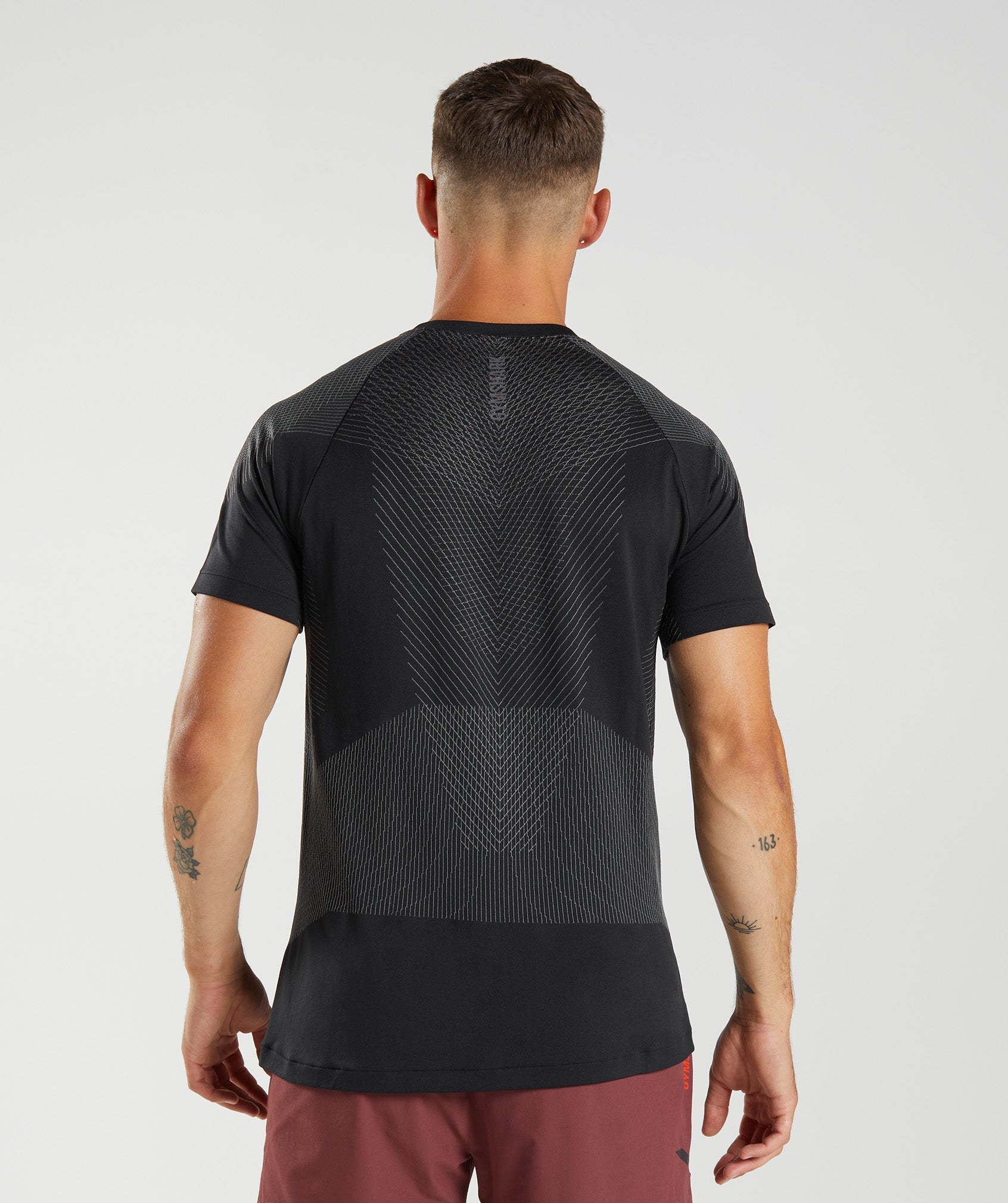 Black / Grey Men's Gymshark Apex Seamless T Shirts | XQLWDO-831