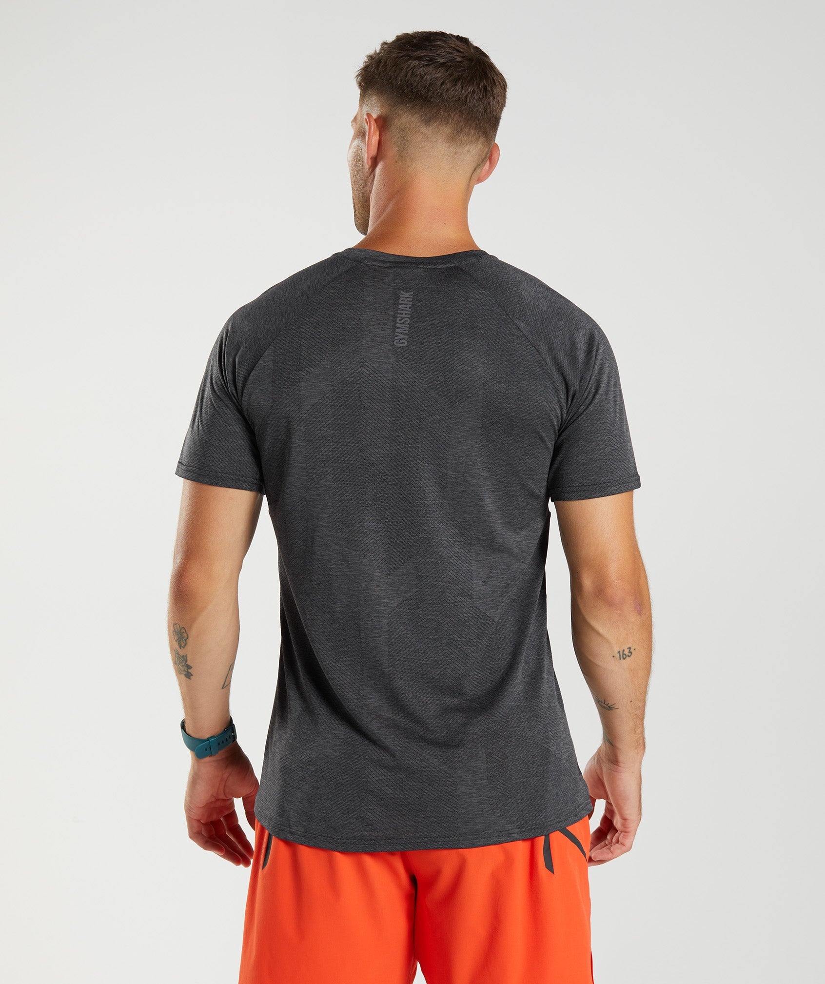 Black / Grey Men's Gymshark Apex T Shirts | MDJUWY-014