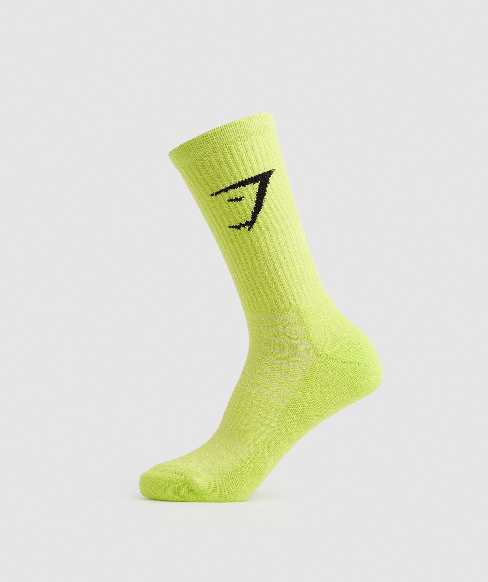 Black / Light Grey / Green Women's Gymshark Crew 3pk Socks | QHBRSP-874