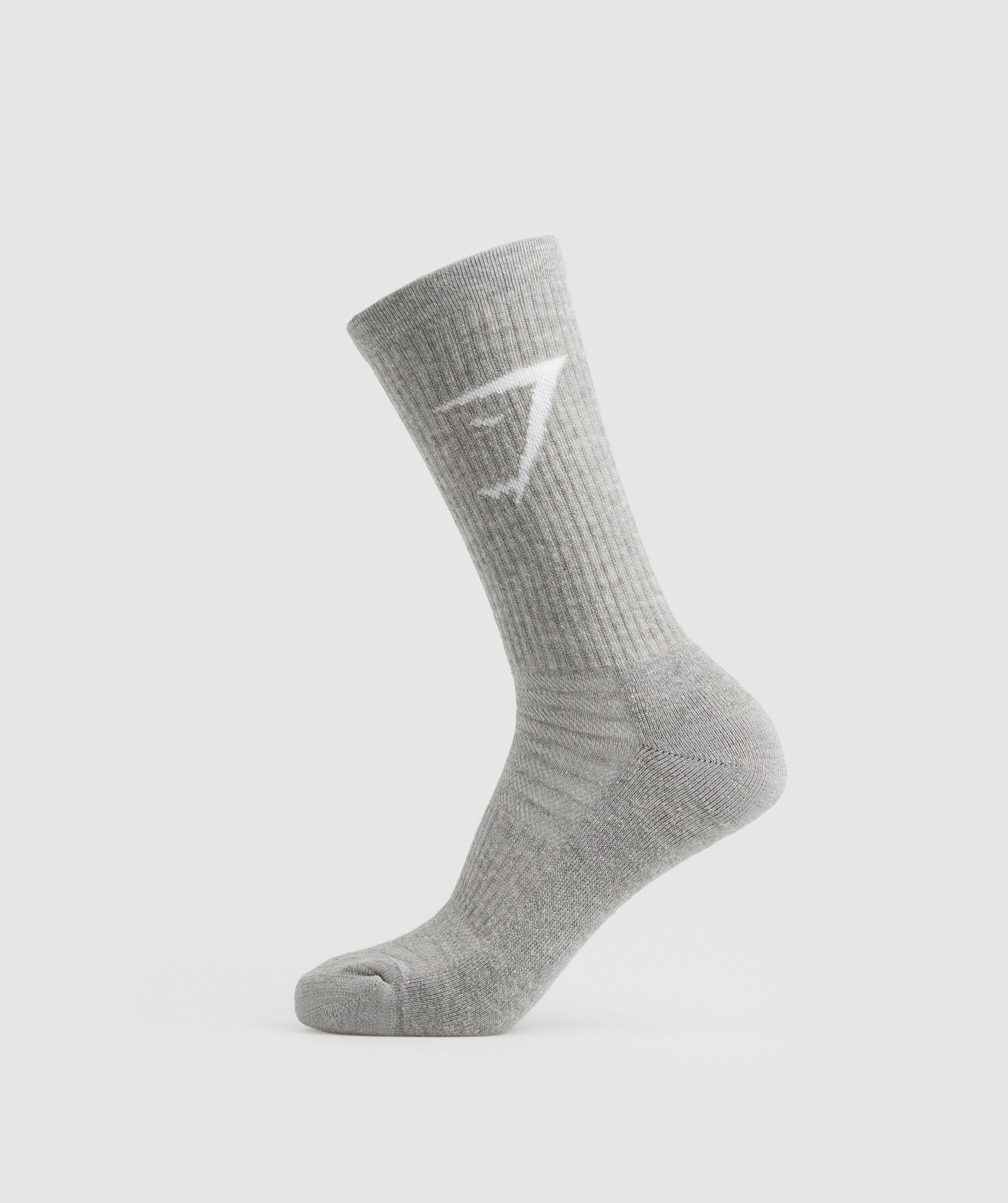 Black / Light Grey / Green Women's Gymshark Crew 3pk Socks | QHBRSP-874