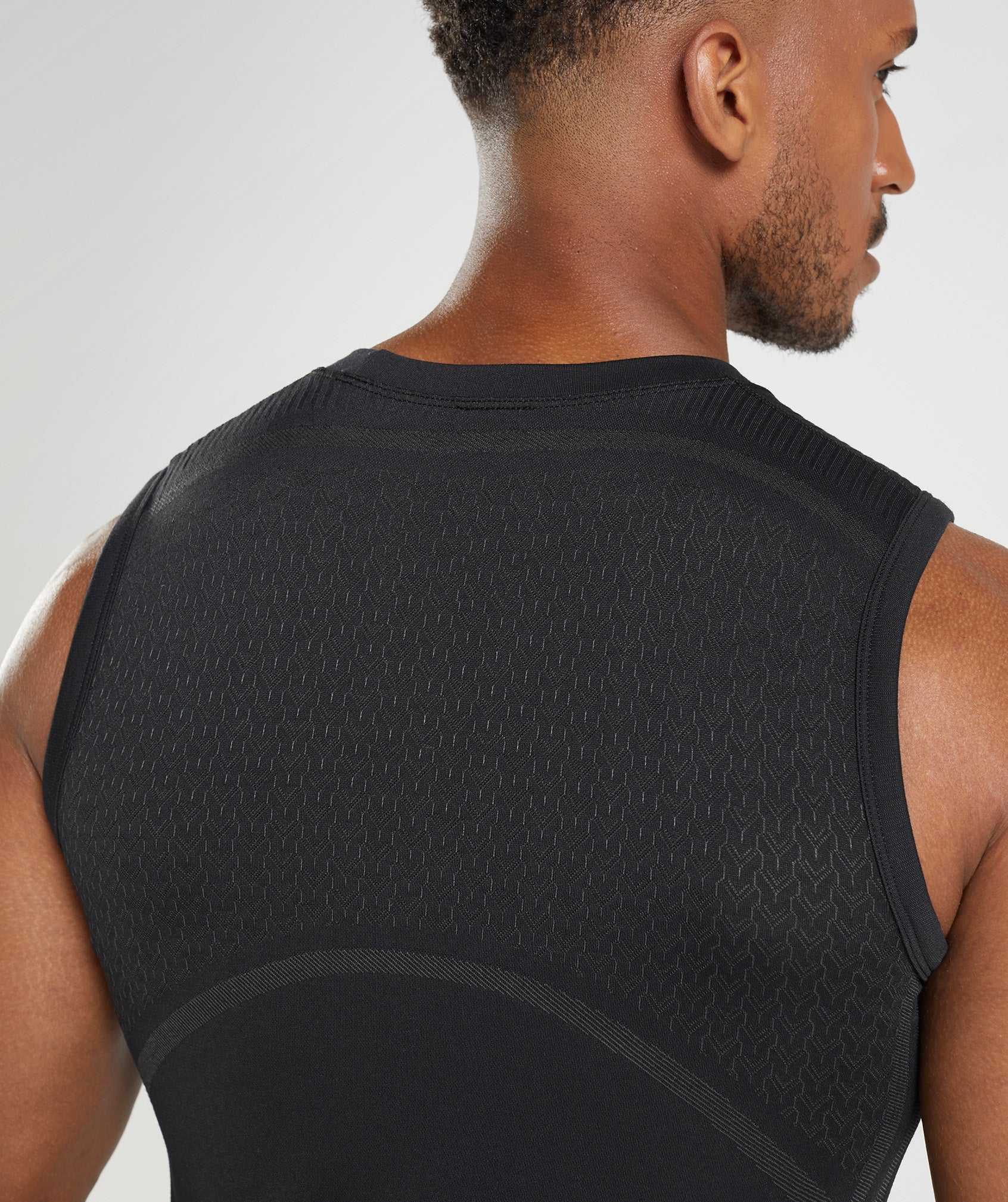 Black Men's Gymshark 315 Seamless Tanks | CUQZRK-524