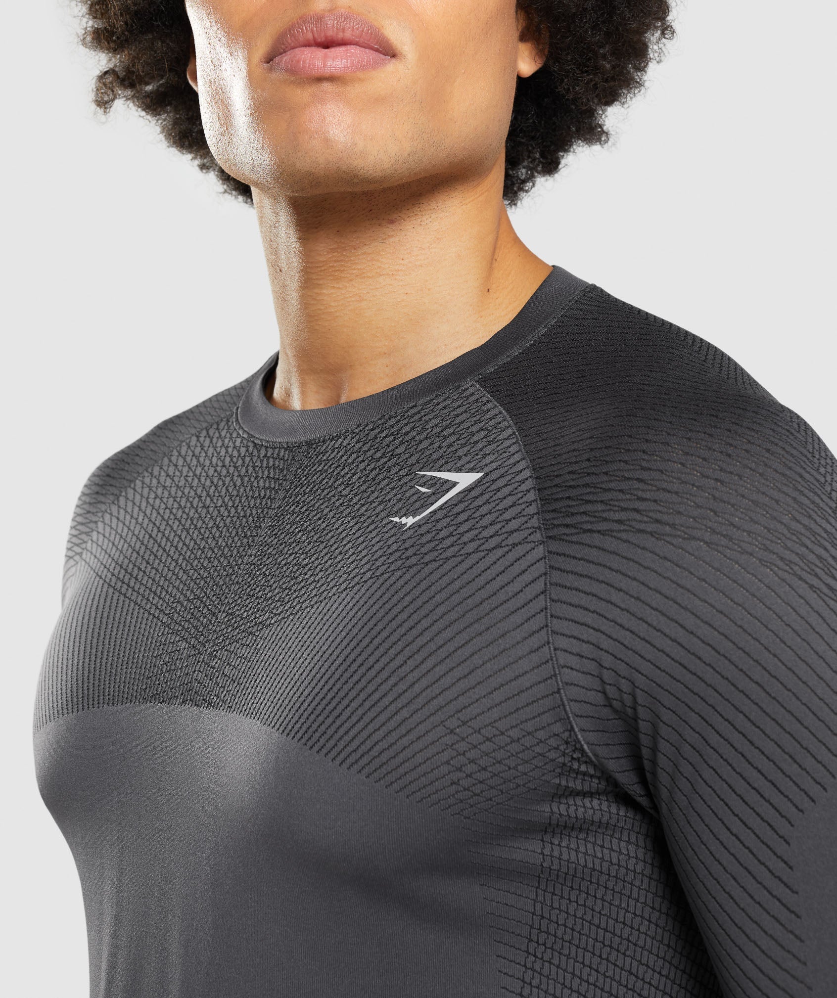 Black Men's Gymshark Apex Seamless Long Sleeve T Shirts | ALCFUO-264