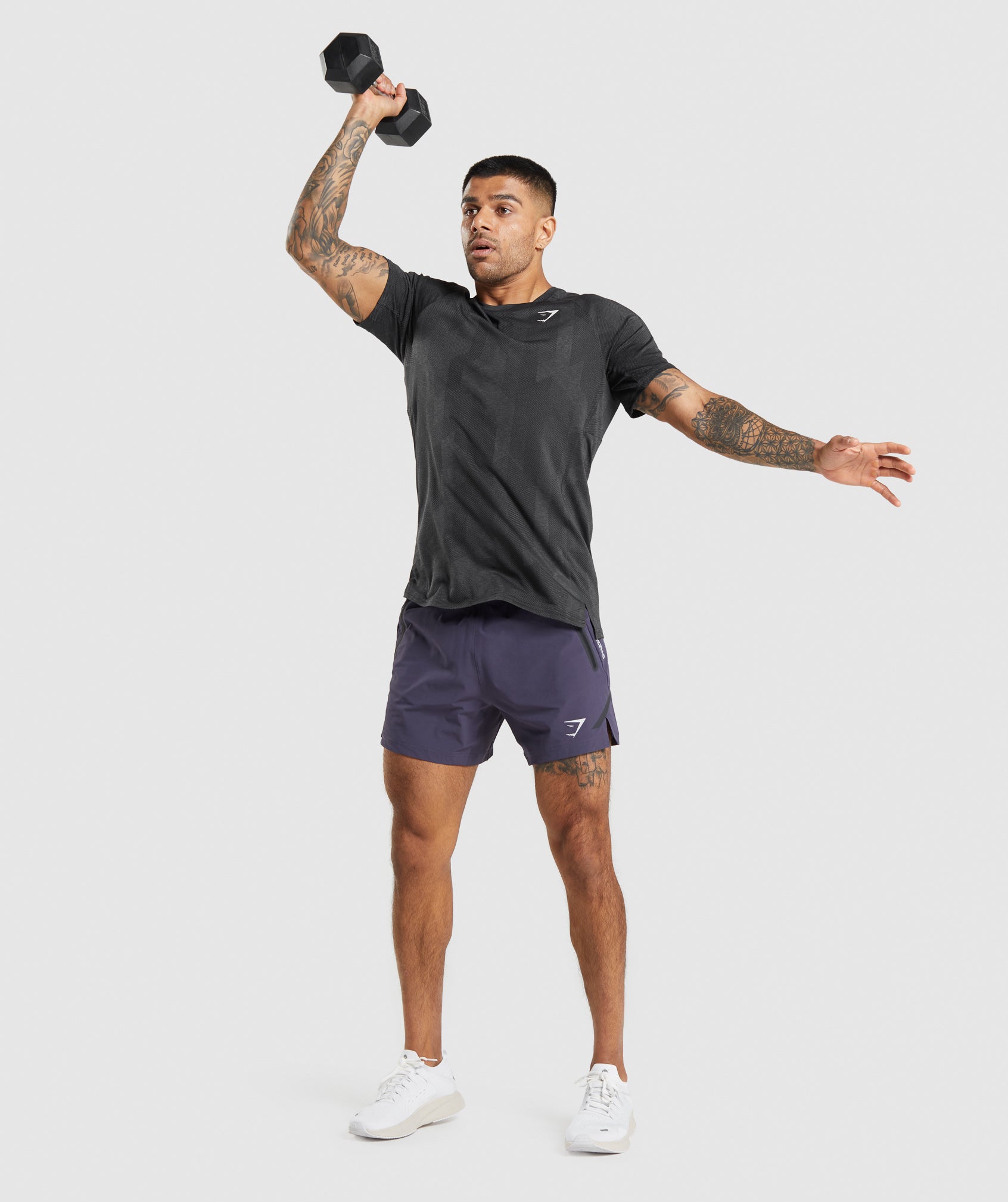 Black Men's Gymshark Apex T Shirts | DZWAOQ-198