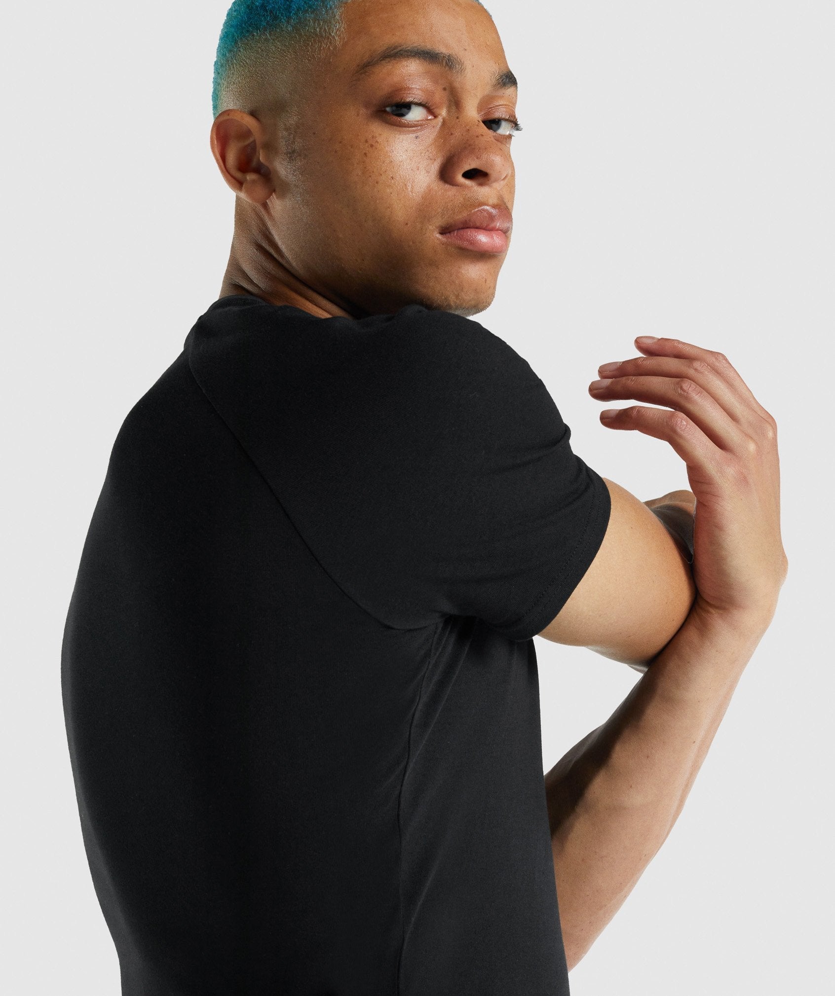 Black Men's Gymshark Apollo T Shirts | XSUZQI-961