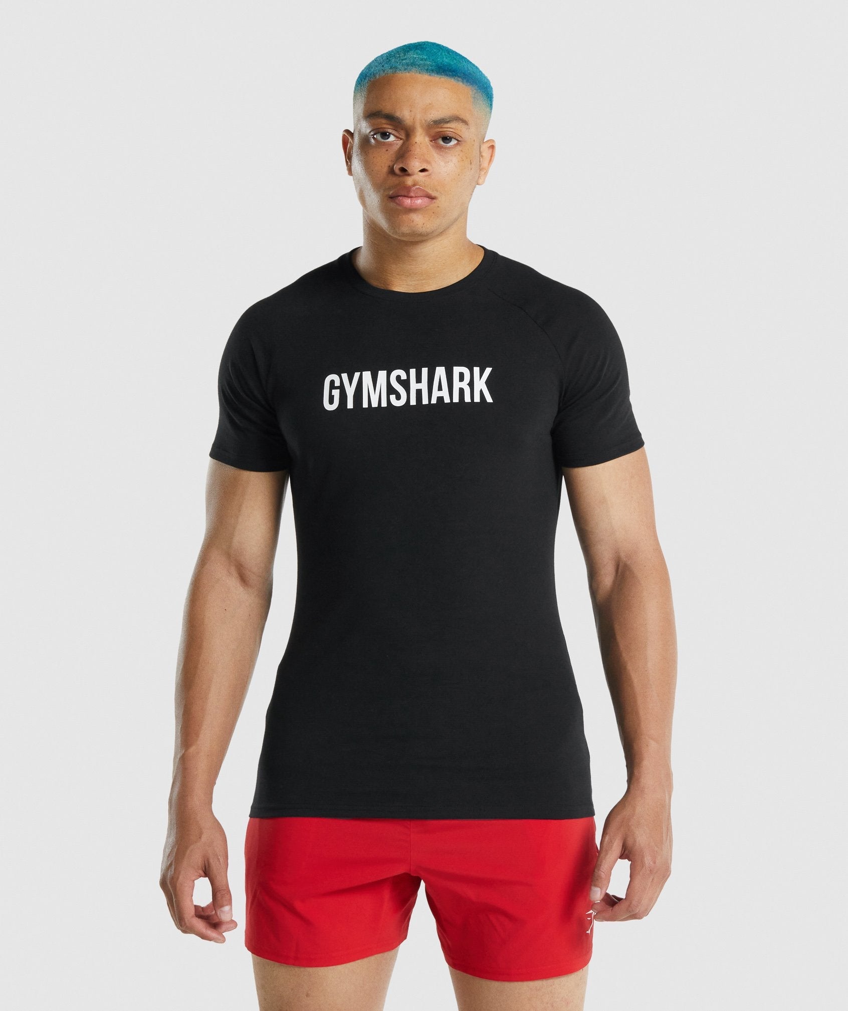 Black Men\'s Gymshark Apollo T Shirts | XSUZQI-961