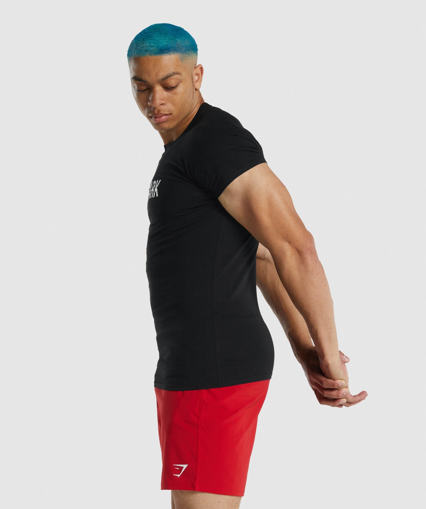 Black Men's Gymshark Apollo T Shirts | YVFOUS-847