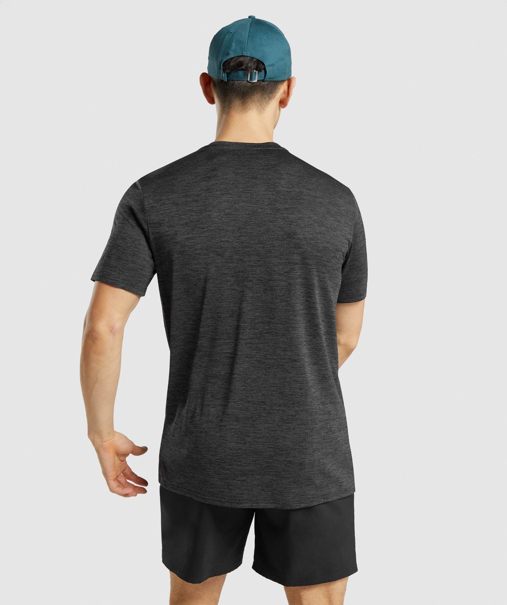 Black Men's Gymshark Arrival Marl T Shirts | PGOTSN-950