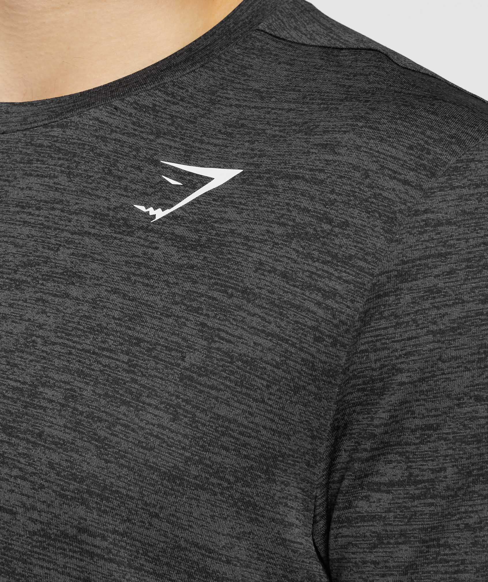 Black Men's Gymshark Arrival Marl T Shirts | PGOTSN-950