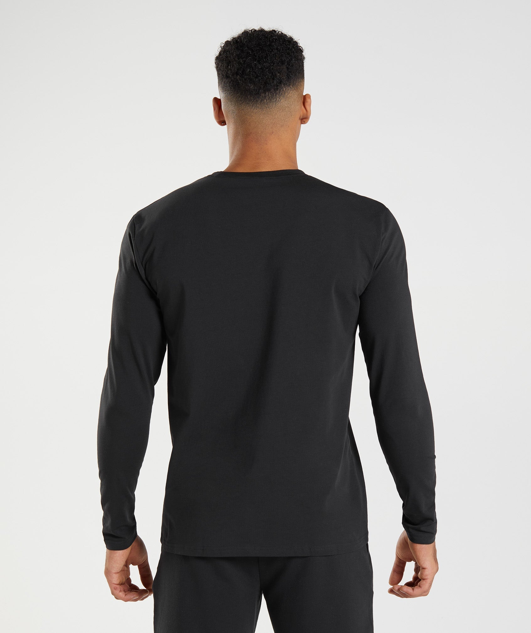 Black Men's Gymshark Block Long Sleeve T Shirts | MDFLXY-839