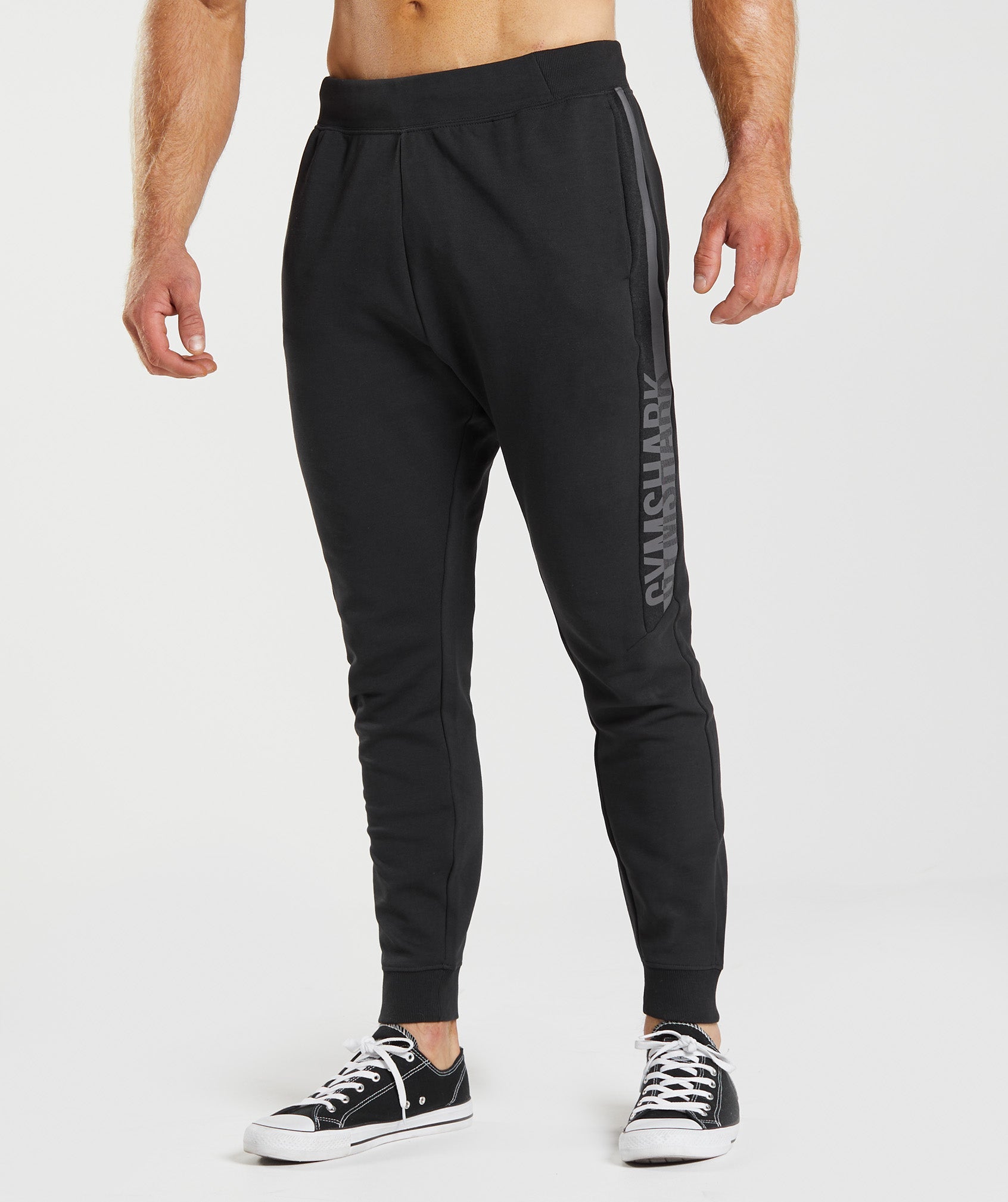 Black Men\'s Gymshark Bold React Jogger | JDTOZS-923